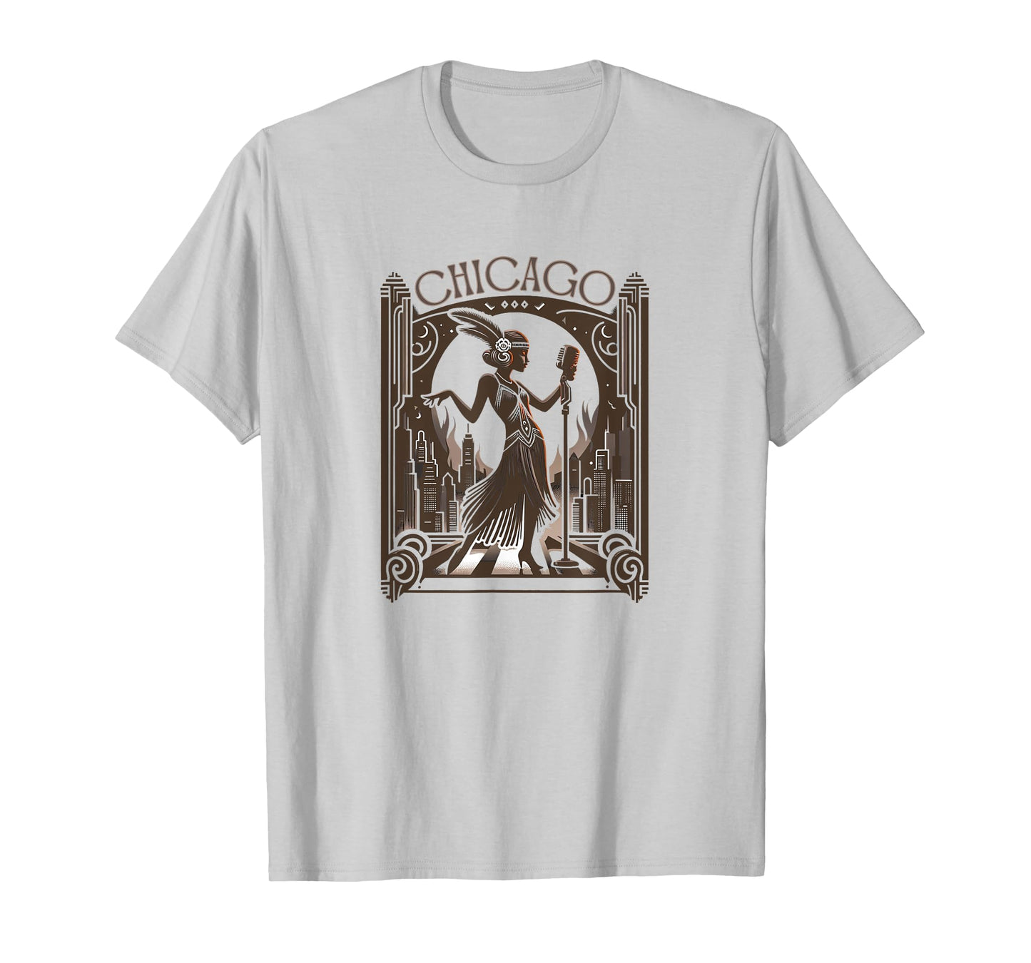 Chicago Jazz Art Deco 1920s Musical Theatre Musicals Flapper T-Shirt