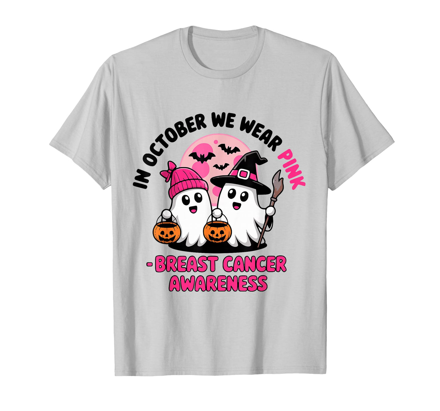 in October We Wear Pink Breast Cancer Awareness Cool T-Shirt