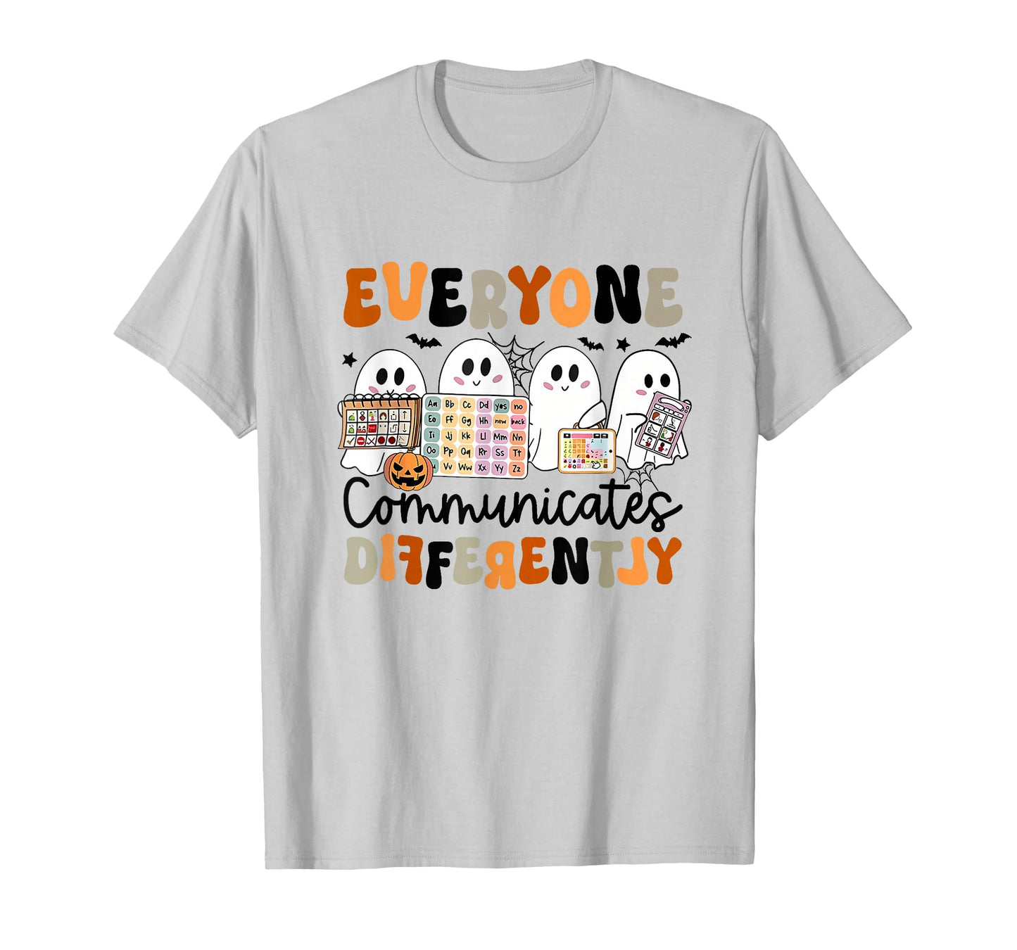 Halloween SLP Groovy Everyone Communicates Differently Sped T-Shirt