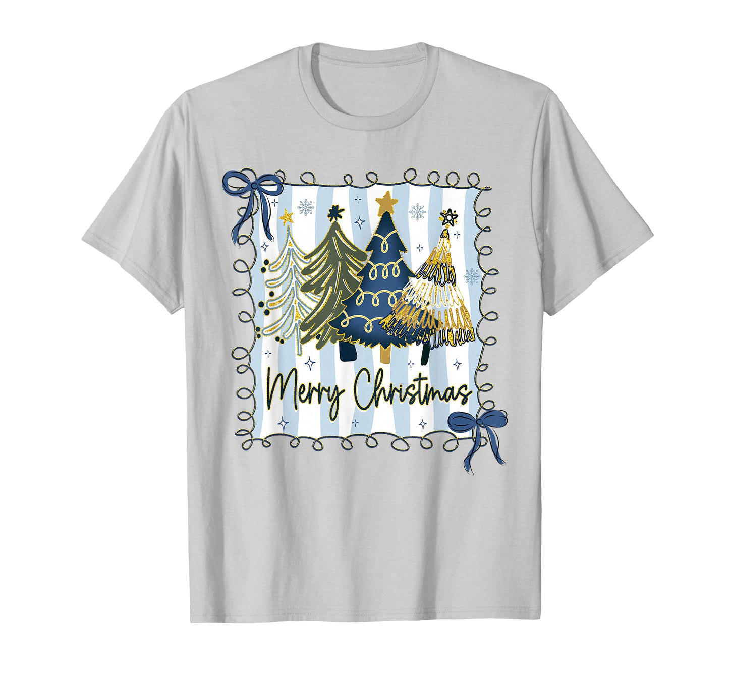 Coquette Preppy Christmas Tree Xmas Holiday Girly Women Kids T-Shirt