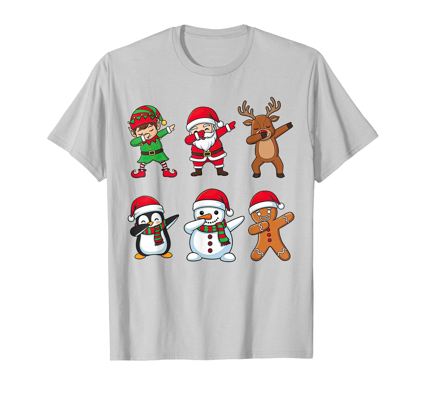 Dabbing Christmas Santa Claus Gingerbread Reindeer Men Boys T-Shirt