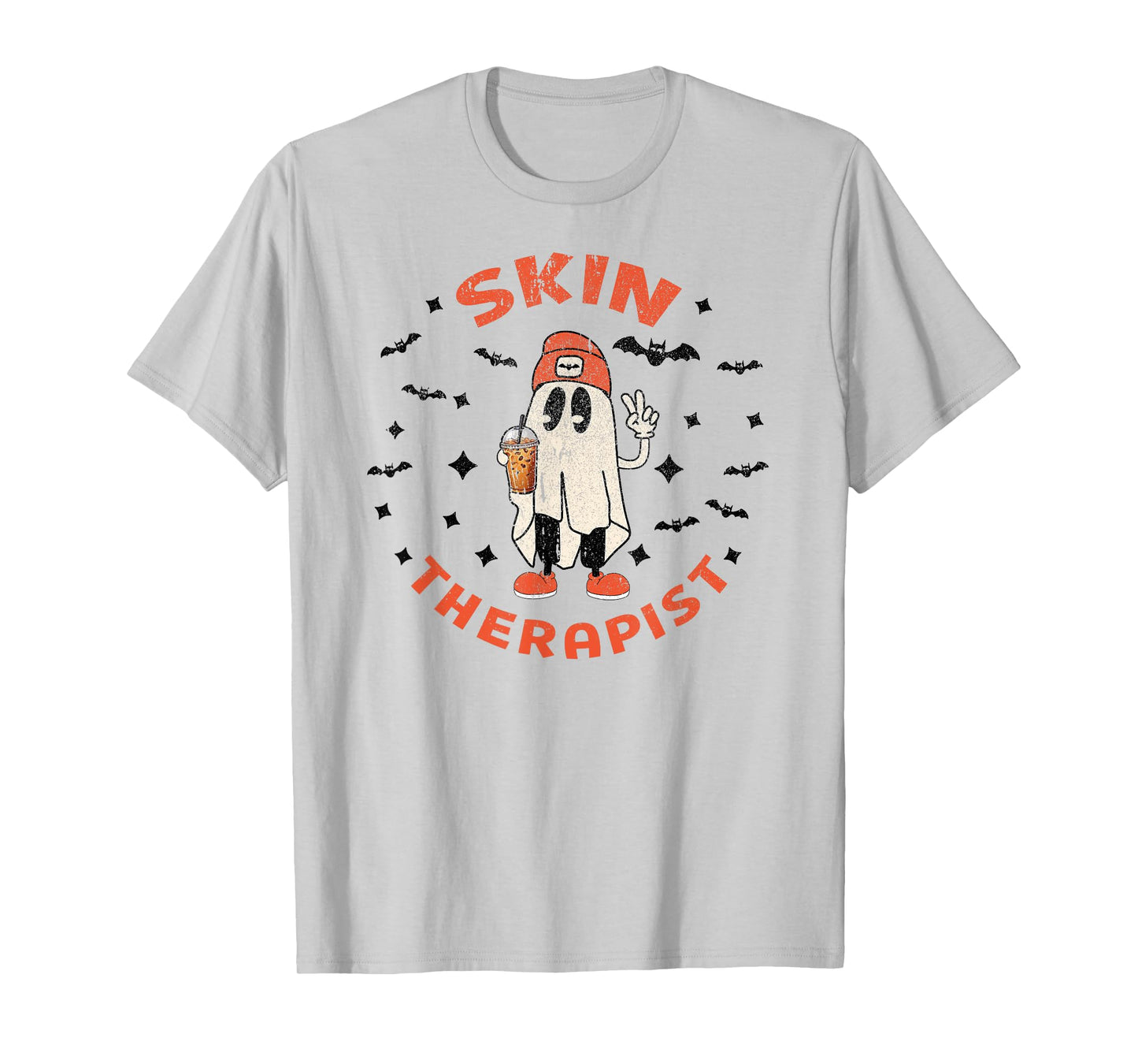Halloween Esthetician Cosmetology Dermatology Ghost Fall T-Shirt
