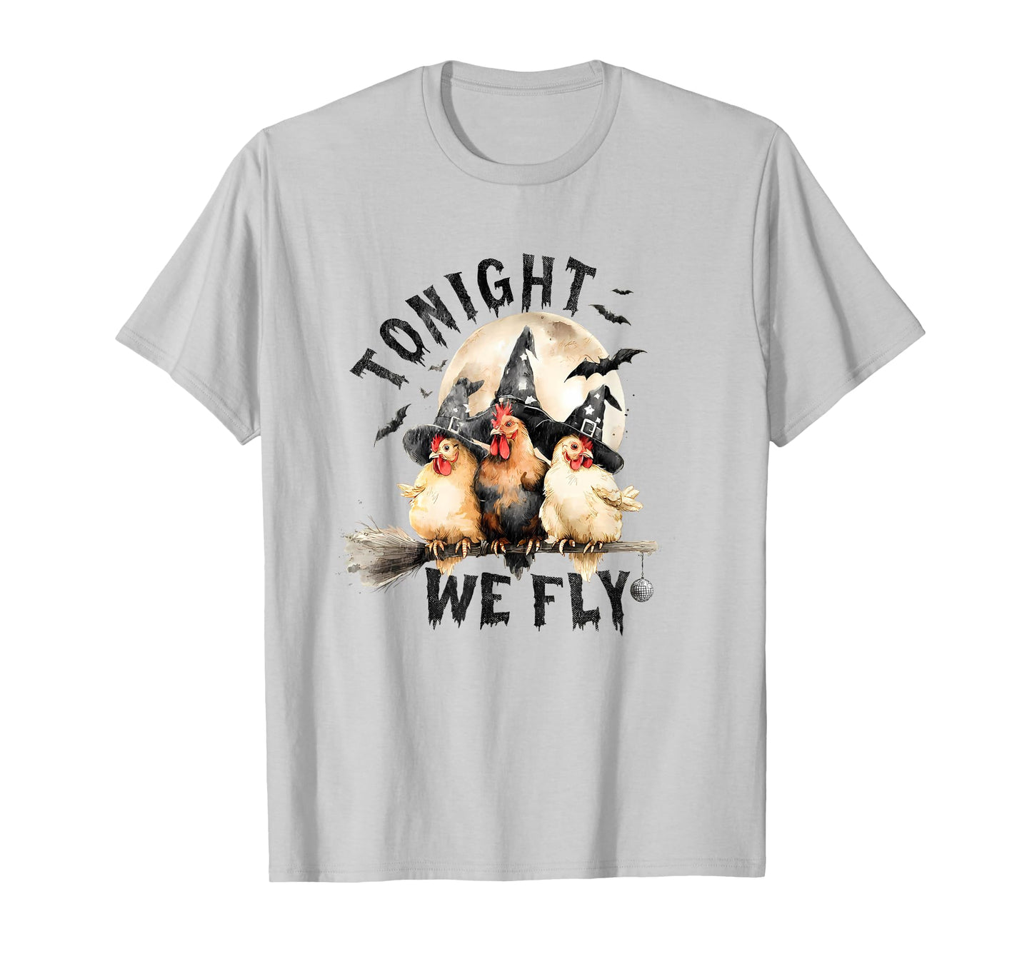 Tonight We Fly Funny Chicken Spooky Season Farm Halloween T-Shirt