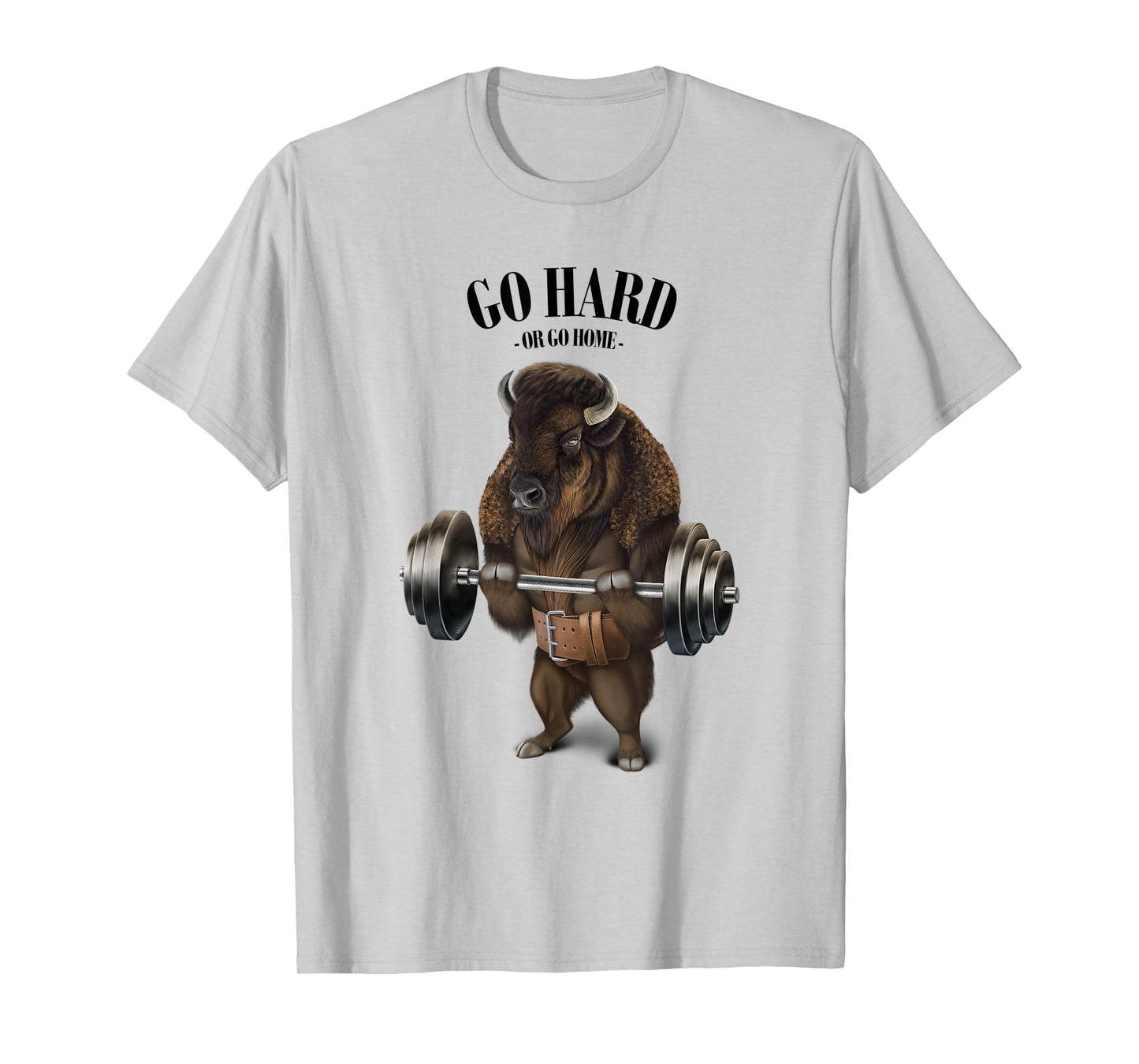 Bison Buffalo Bull Weightlifting in Fitness Gym T-Shirt