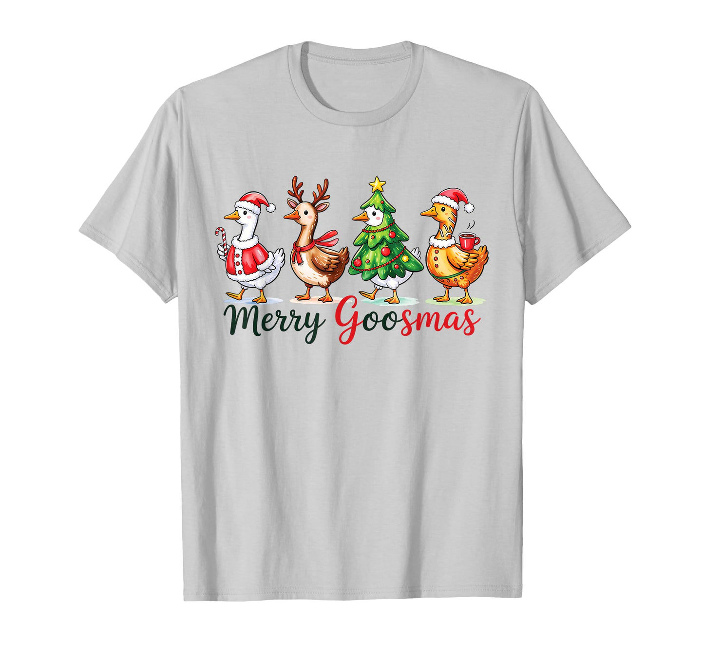 Funny Merry Goosmas Goose Christmas Holiday Party Matching T-Shirt