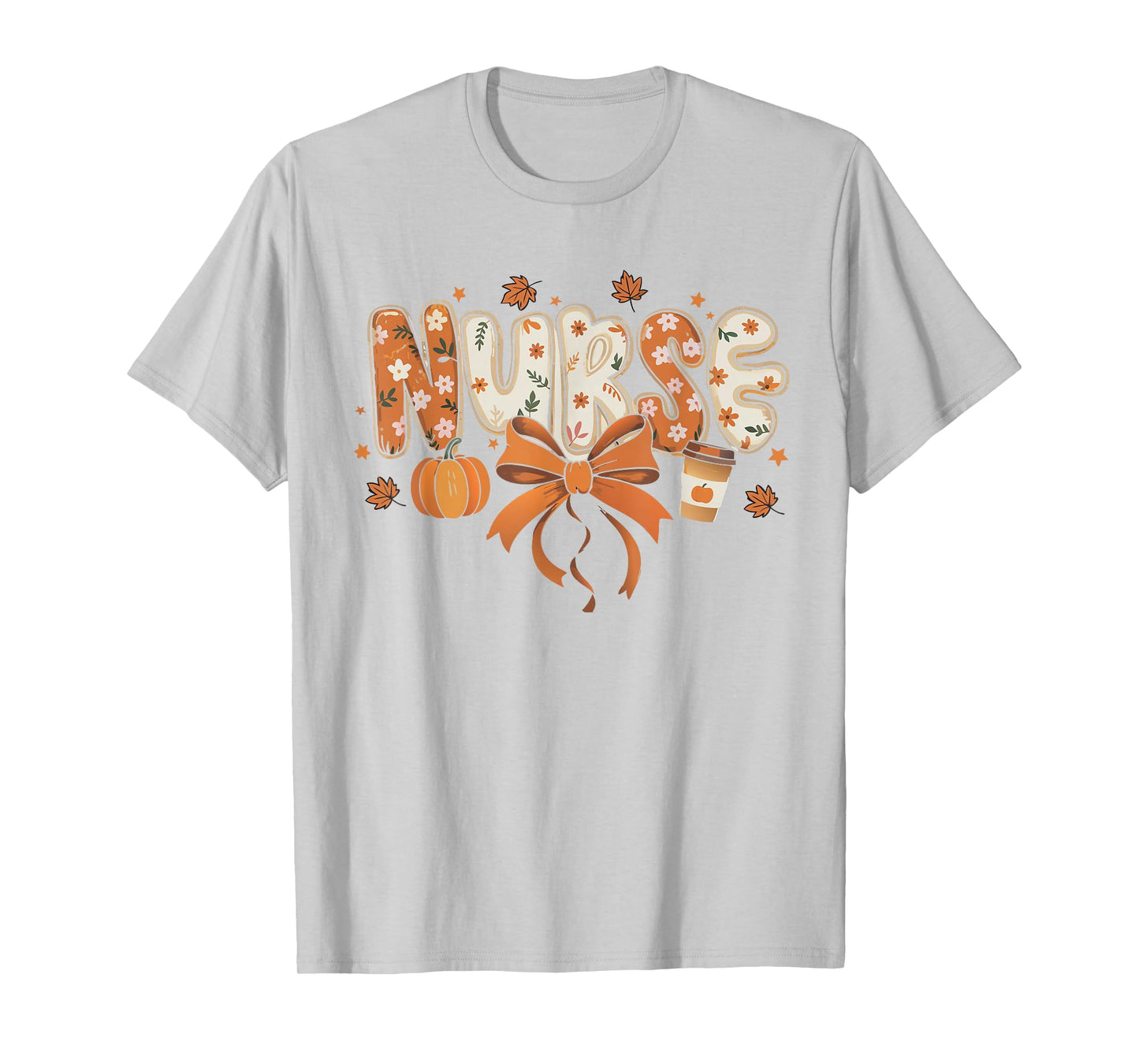 Nurse Fall Autumn Pumpkin Spice Coffee Thanksgiving T-Shirt