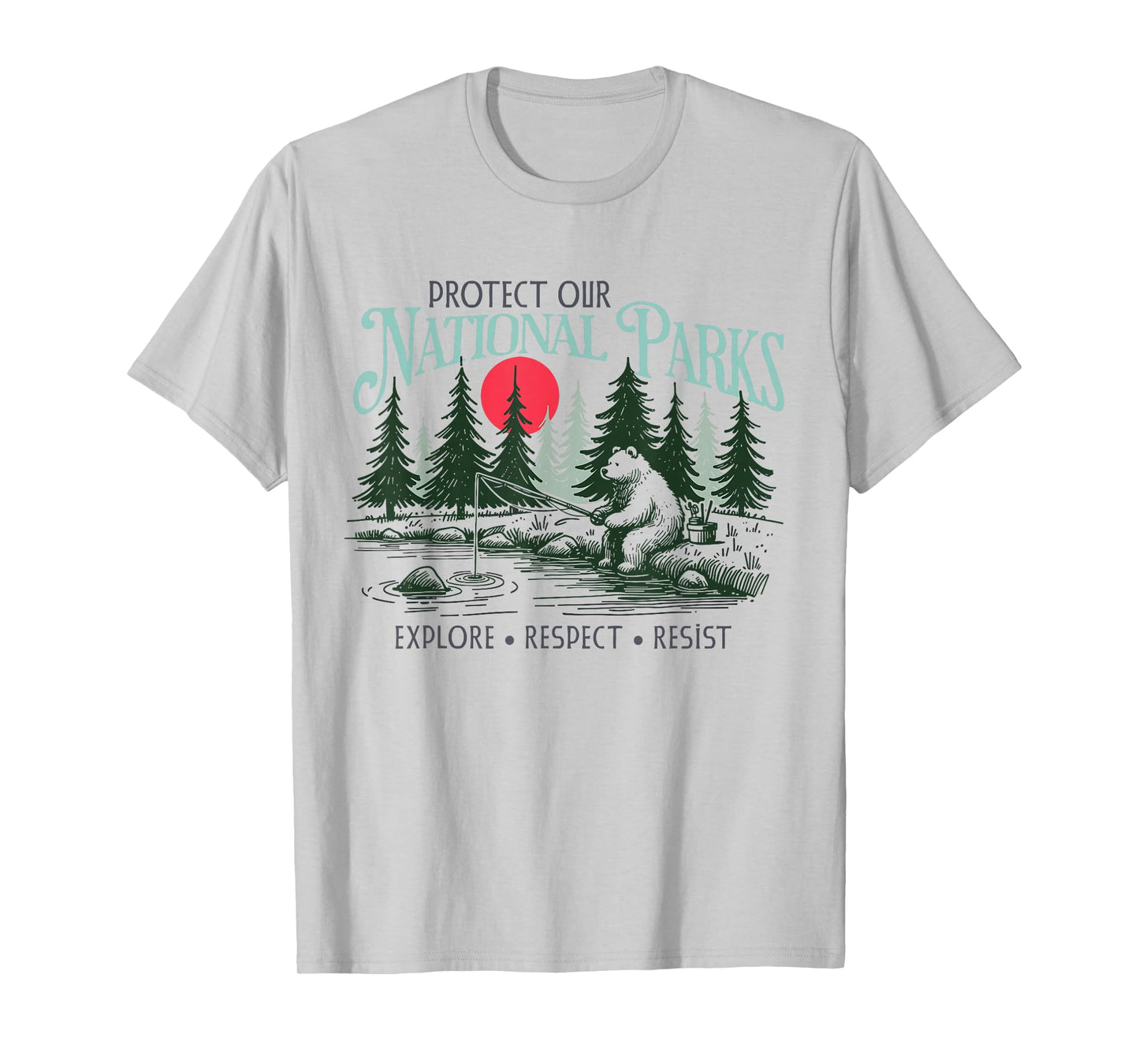 Protect Our National Parks Retro Vintage Womens Mens T-Shirt
