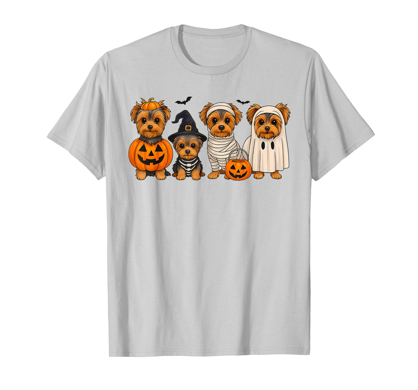 Yorkie Mom Yorkshire Terrier Halloween Vibes Spooky Boo T-Shirt