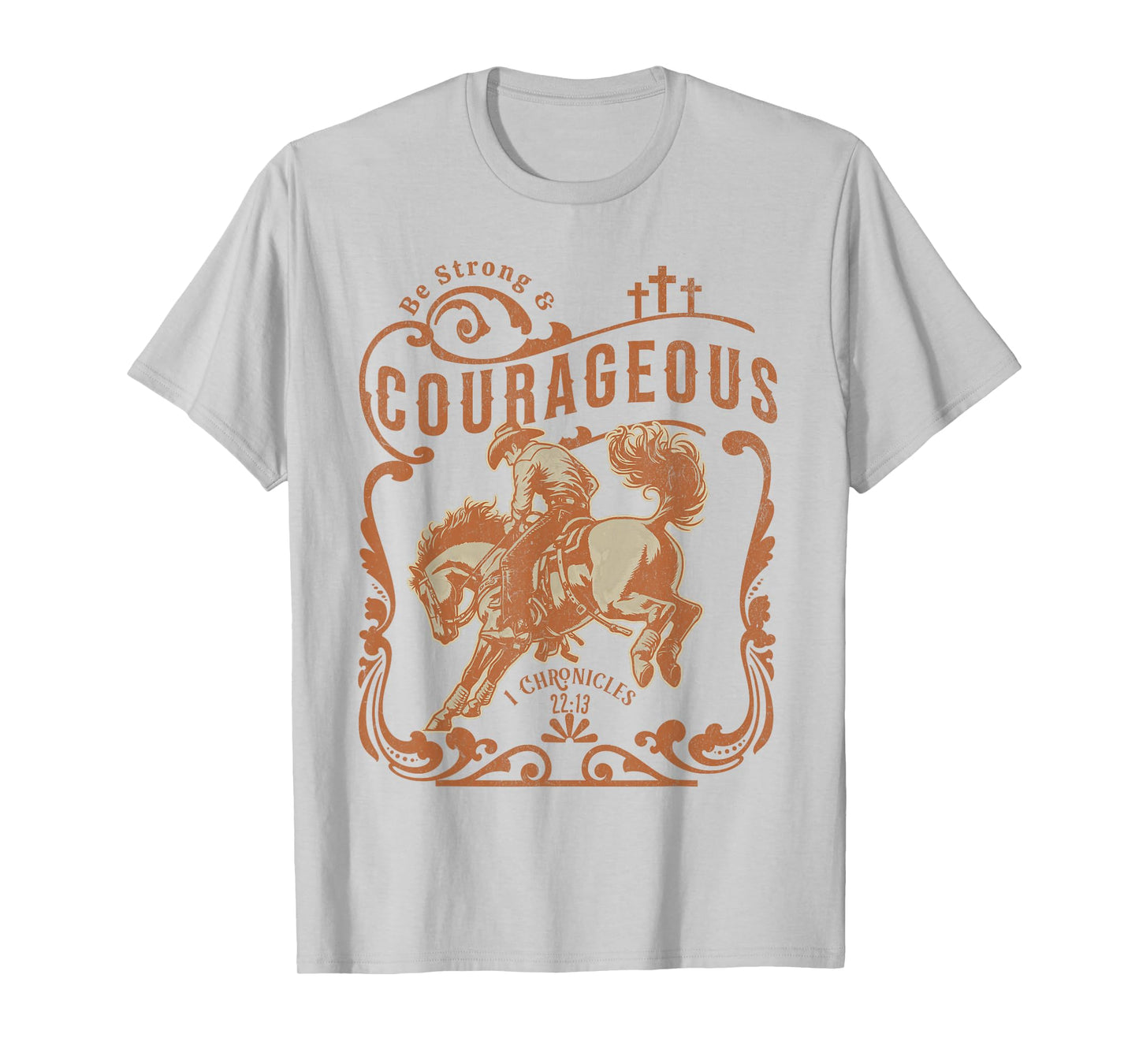 Cowboy Bible Scripture Verse Western Jesus For Mens Faith T-Shirt