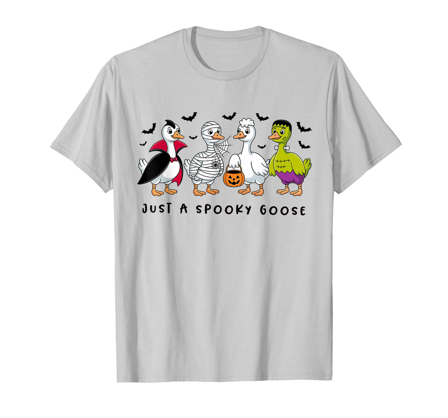 Just A Spooky Goose Halloween Silly Goose Funny Halloween T-Shirt