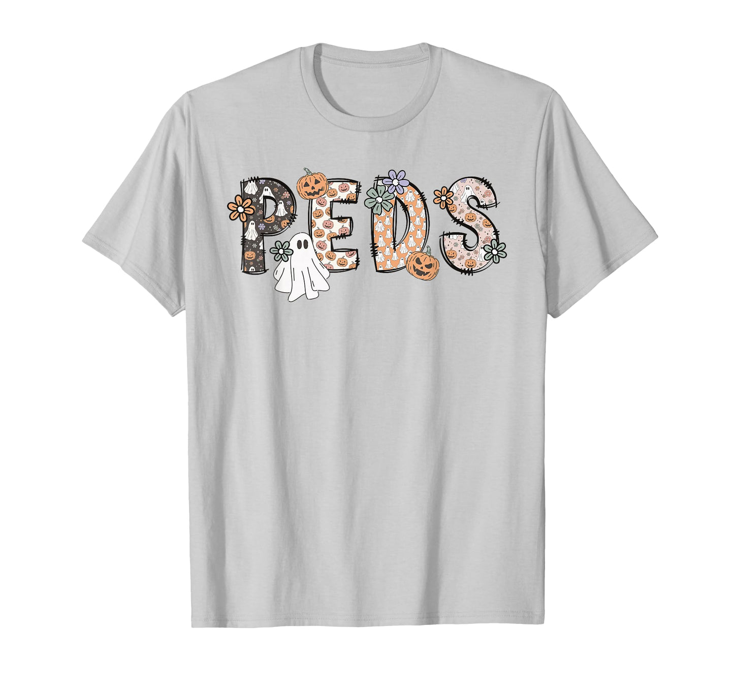 Halloween Nurse Peds Boo Boo Crew Pediatric Nurse Ghost Fall T-Shirt