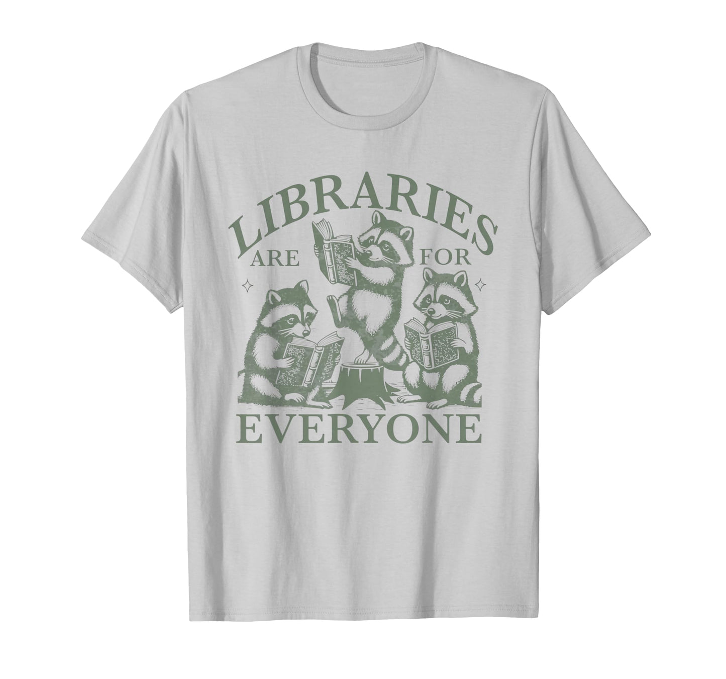 Libraries Are For Everyone Racoon Read Banned Book Librarian T-Shirt