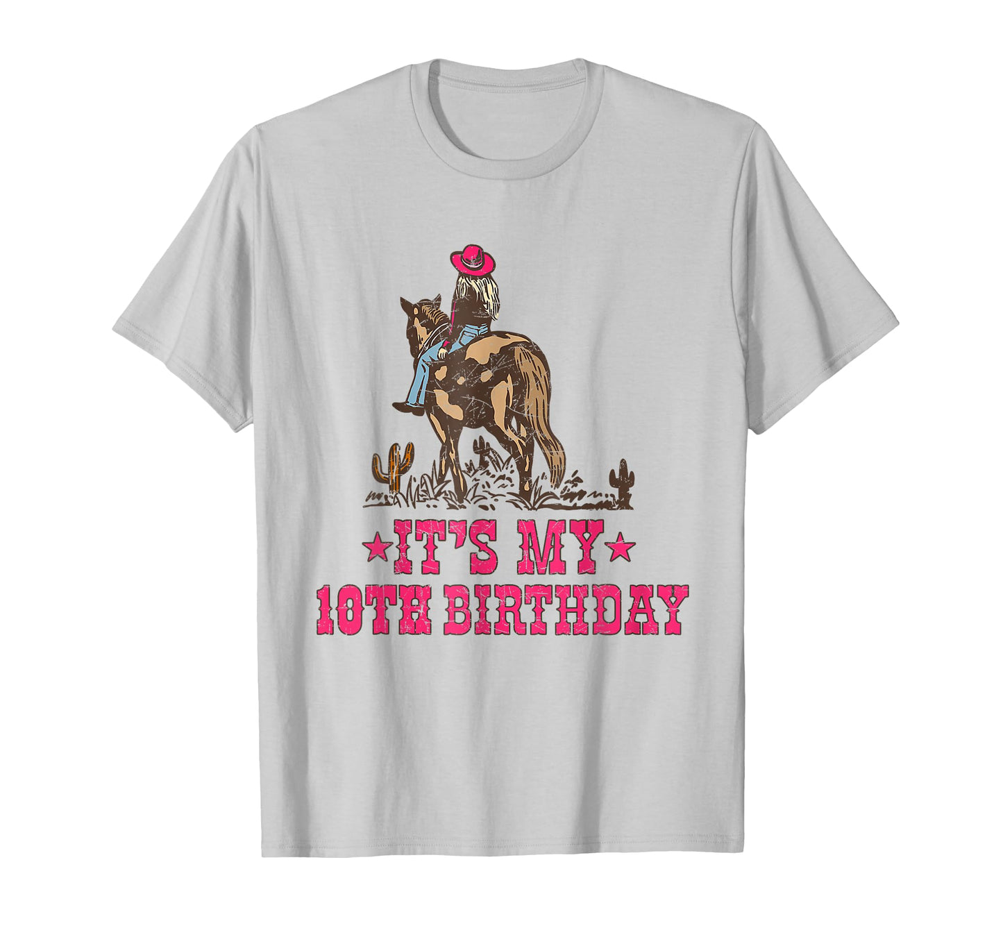 10 Year Old Cowgirl Riding Horse It's my 10th Birthday T-Shirt