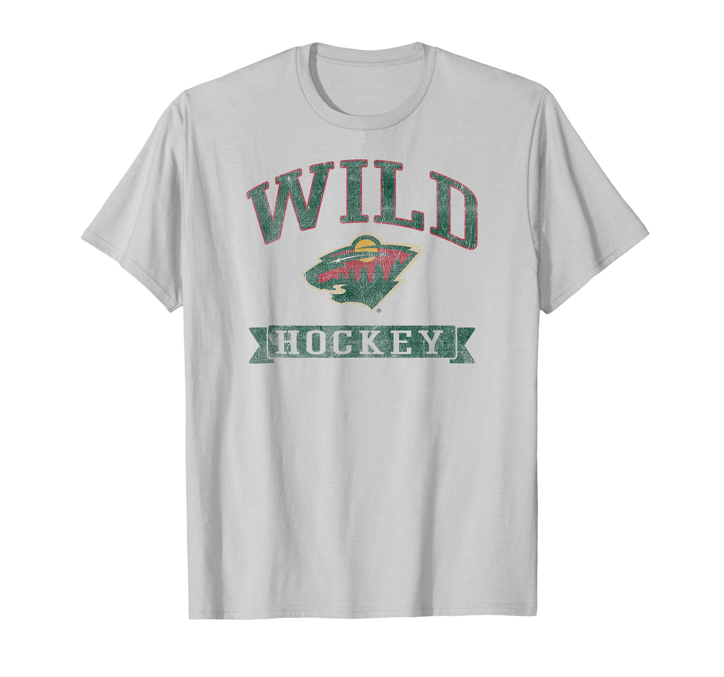 Minnesota Wild Vintage Hockey Gray Officially Licensed T-Shirt