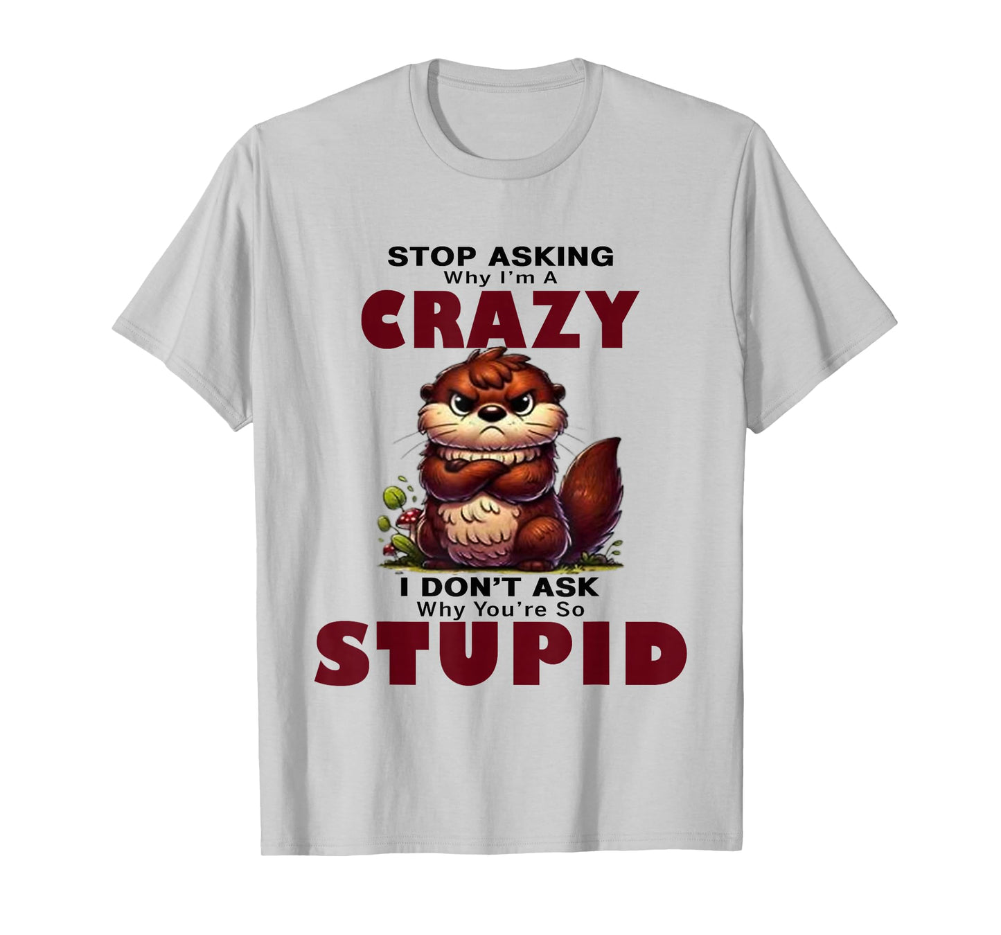Stop Asking Why I'm A Crazy I Don't Ask Why You're So Stupid T-Shirt