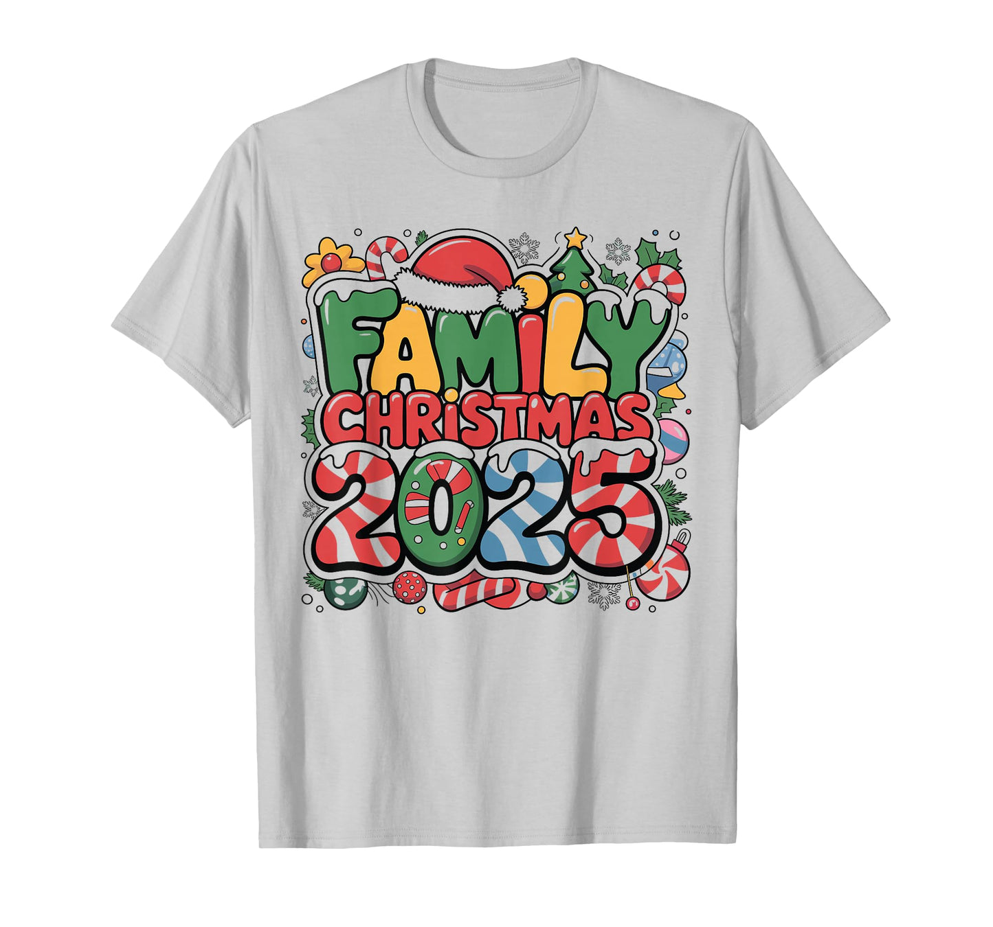 Family Christmas 2025 Matching Outfit Xmas Squad Santa T-Shirt