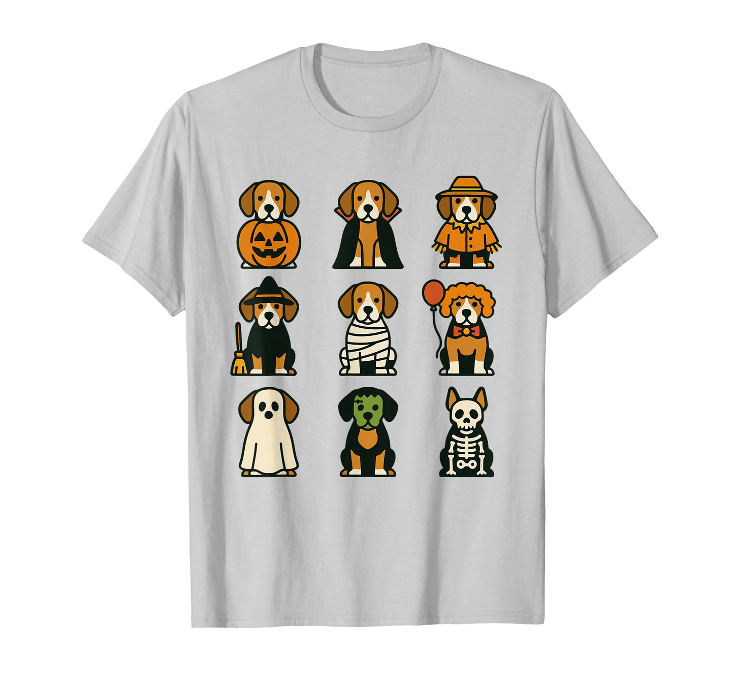 Beagle Halloween Costume Funny Scary Dog Ghost Witch T-Shirt