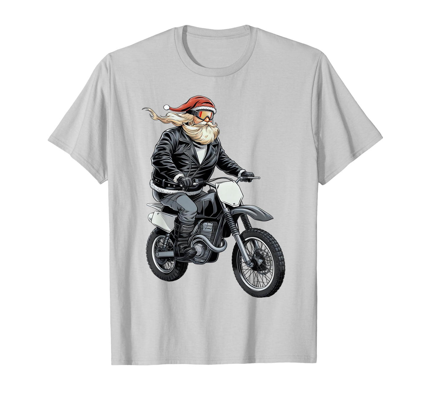 Christmas Motorcycle Racing Santa Xmas Funny Biker Boys Men T-Shirt