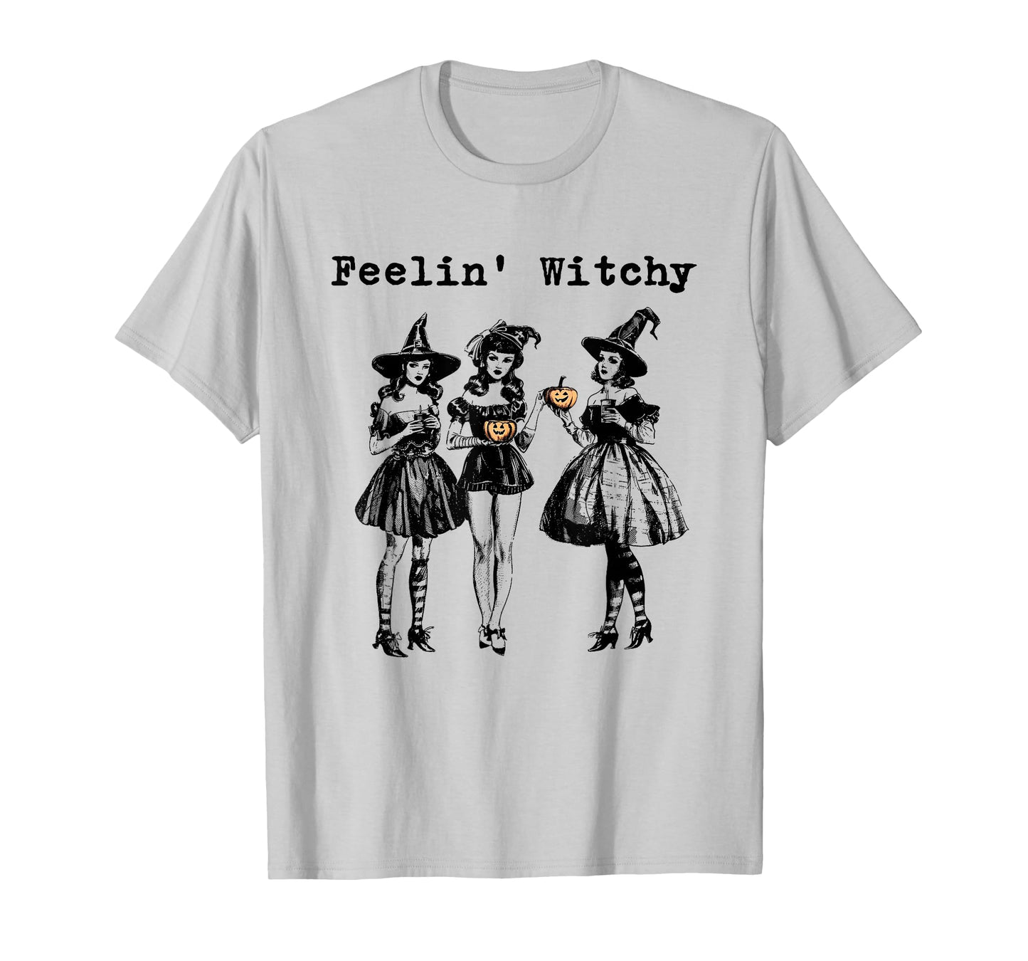 Feelin' Witchy Vintage Witches Halloween Aesthetic T-Shirt