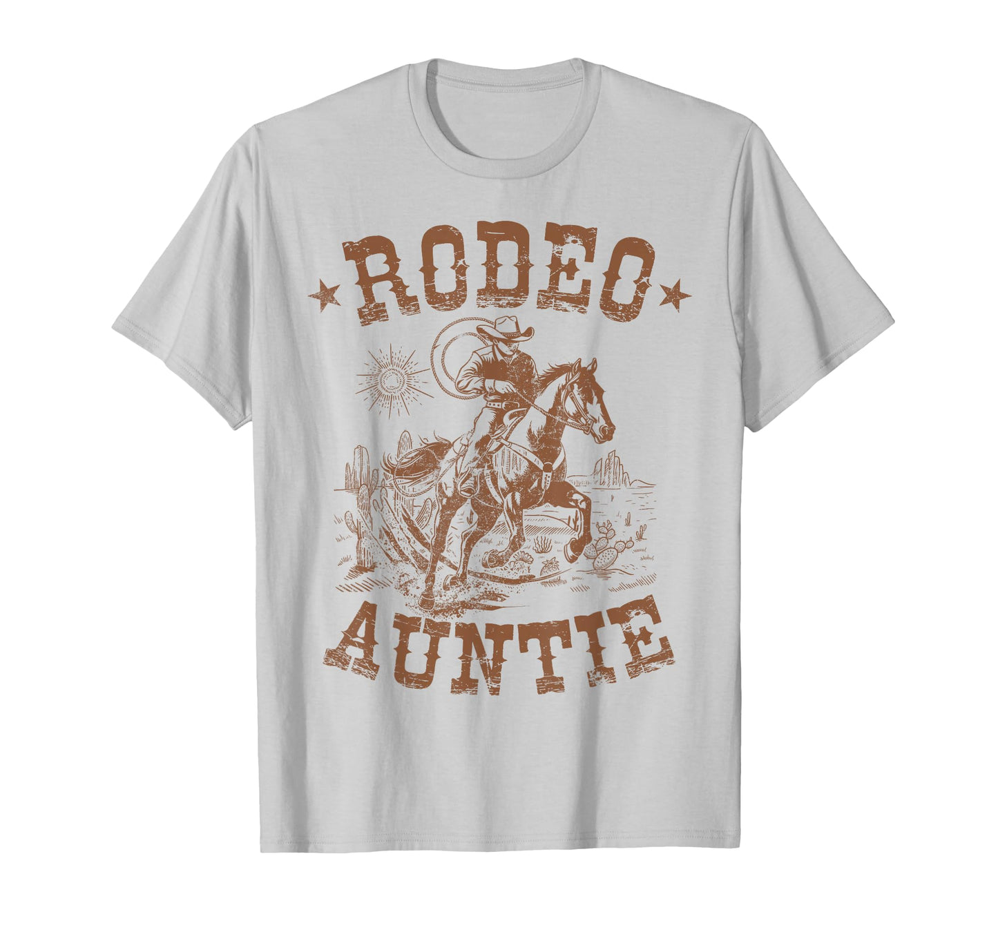 Rodeo Auntie Western Cowboy Family Matching Mother's Day T-Shirt