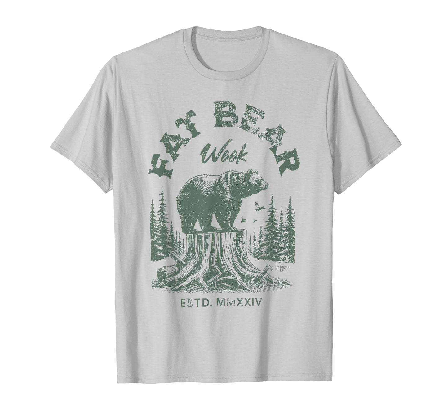 Fat Bear Week Vintage Retro Grizzly Bear Lovers T-Shirt