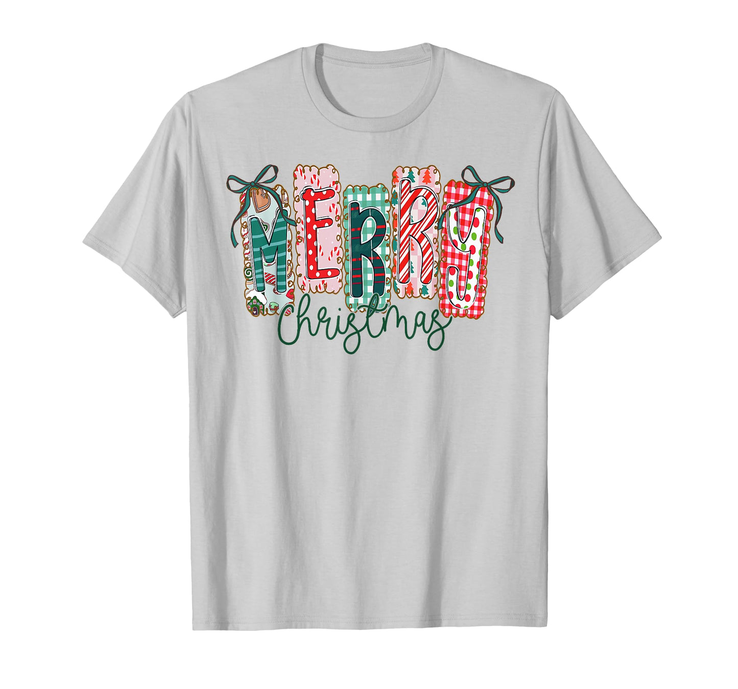 Merry Christmas Coquette Bow Xmas Pajamas Family Matching T-Shirt