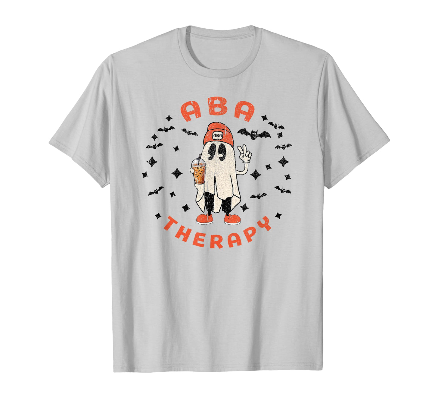 Halloween ABA Therapy Therapist Behavior Autism Ghost Fall T-Shirt