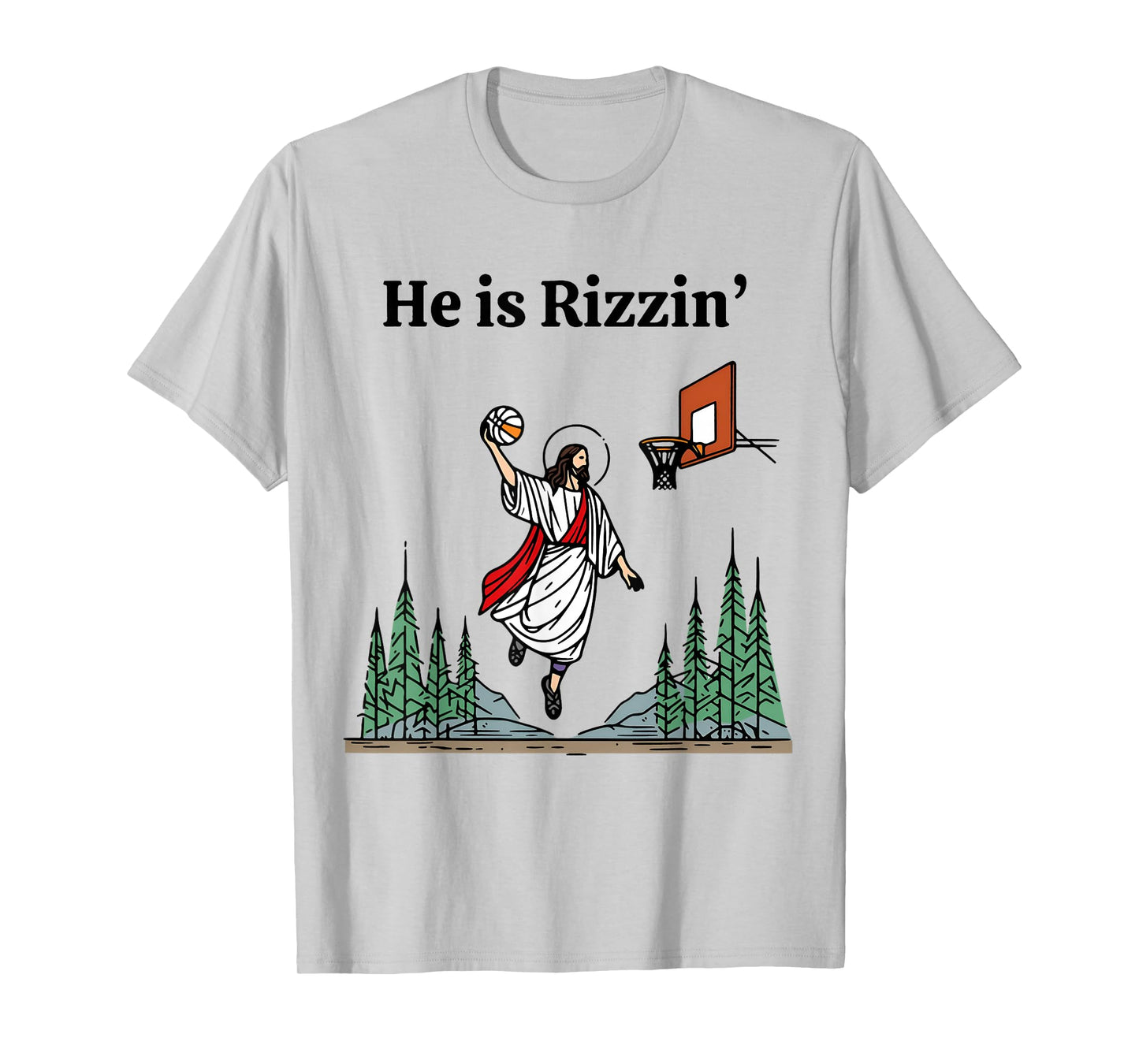 He Is Rizzin Shirt Jesus Basketball Sport Christian T-Shirt