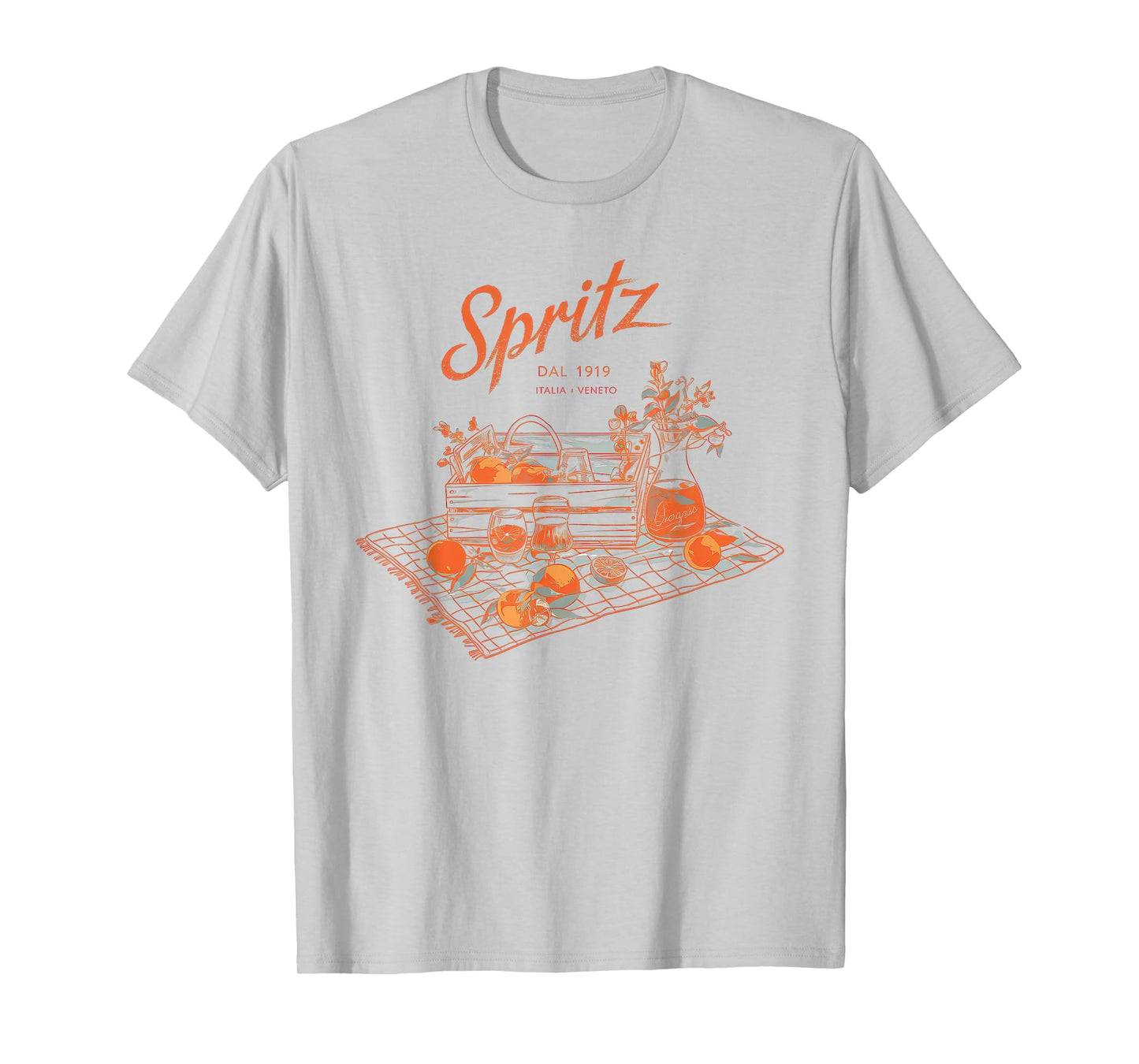 Spritz Veneto Tshirt Italia Vintage Orange Wine Cocktail T-Shirt