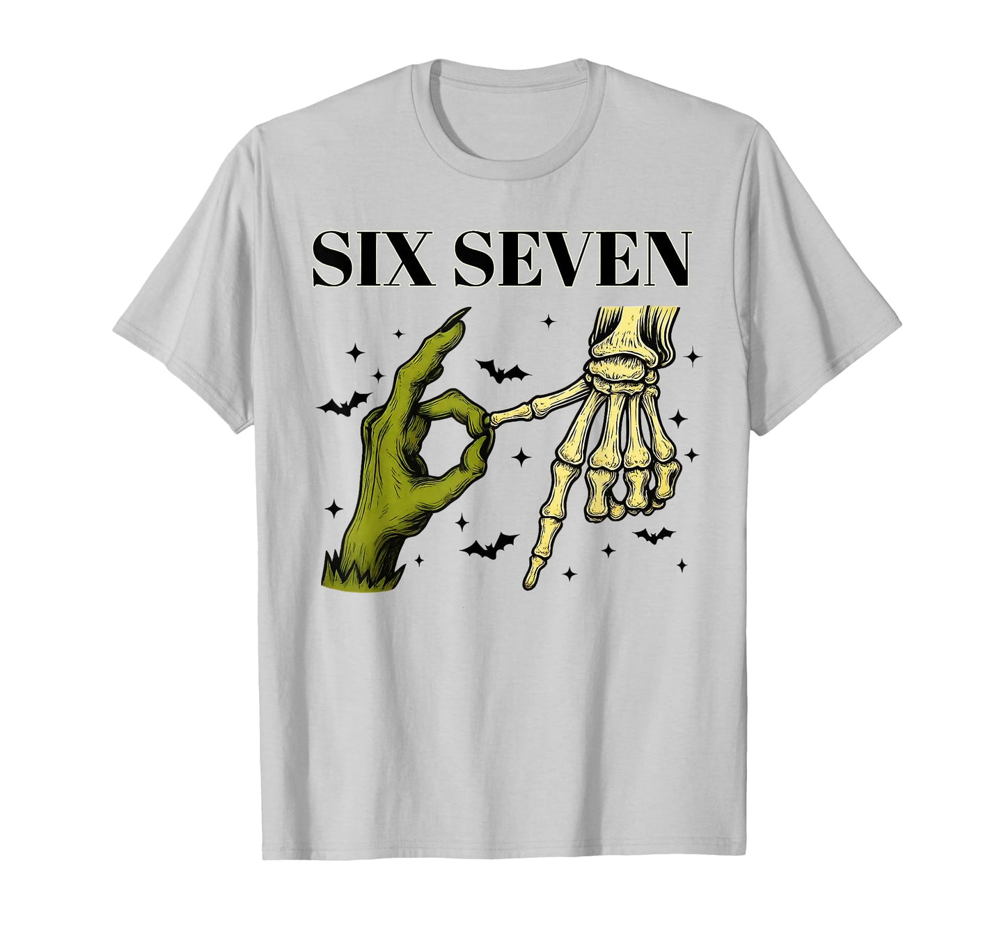67 Witch Skeleton Hands Sign 67 Meme Halloween Costume Funny T-Shirt