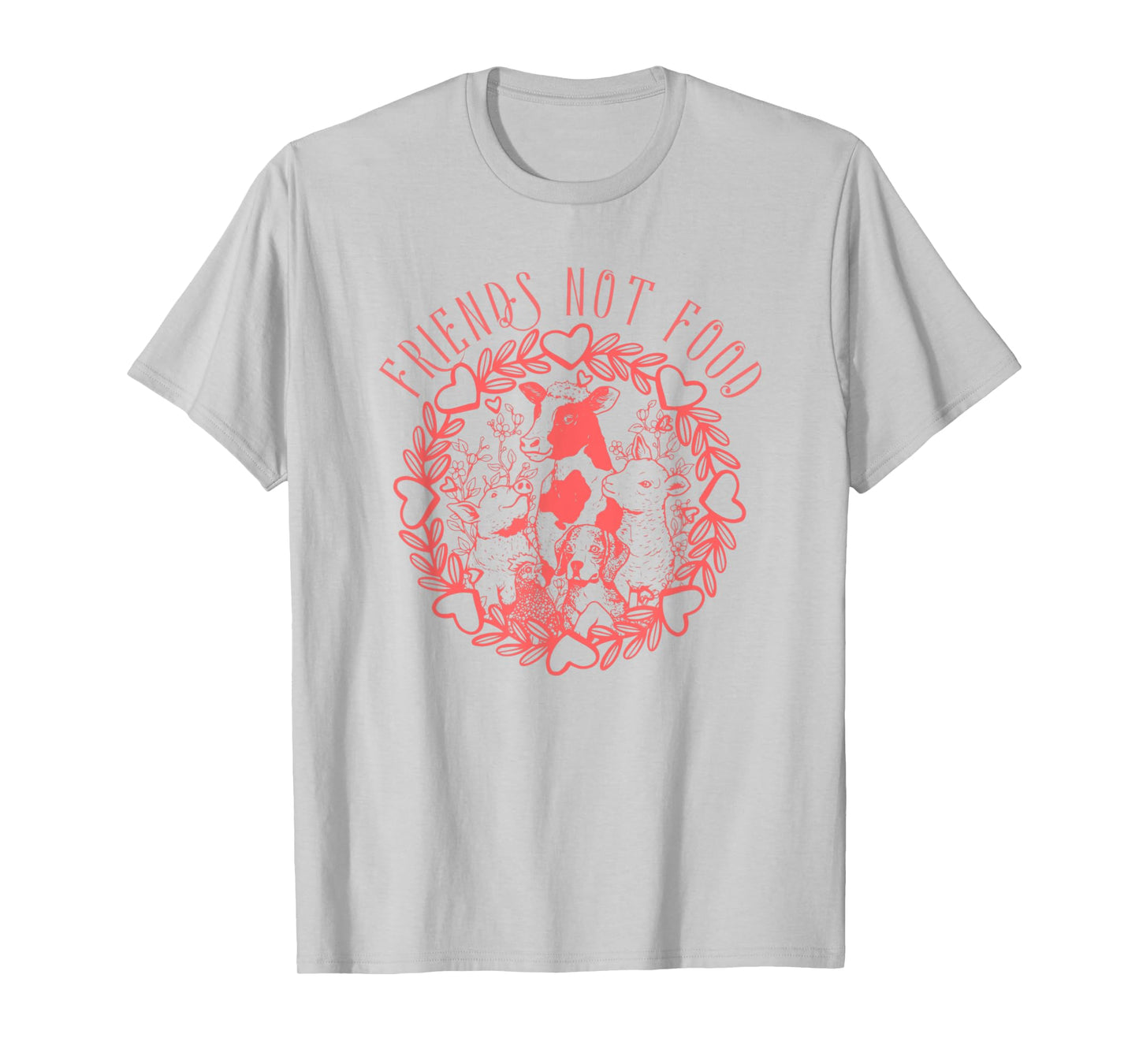 Animals Are Friends Not Food Vegetarian Vegan Lover T-Shirt