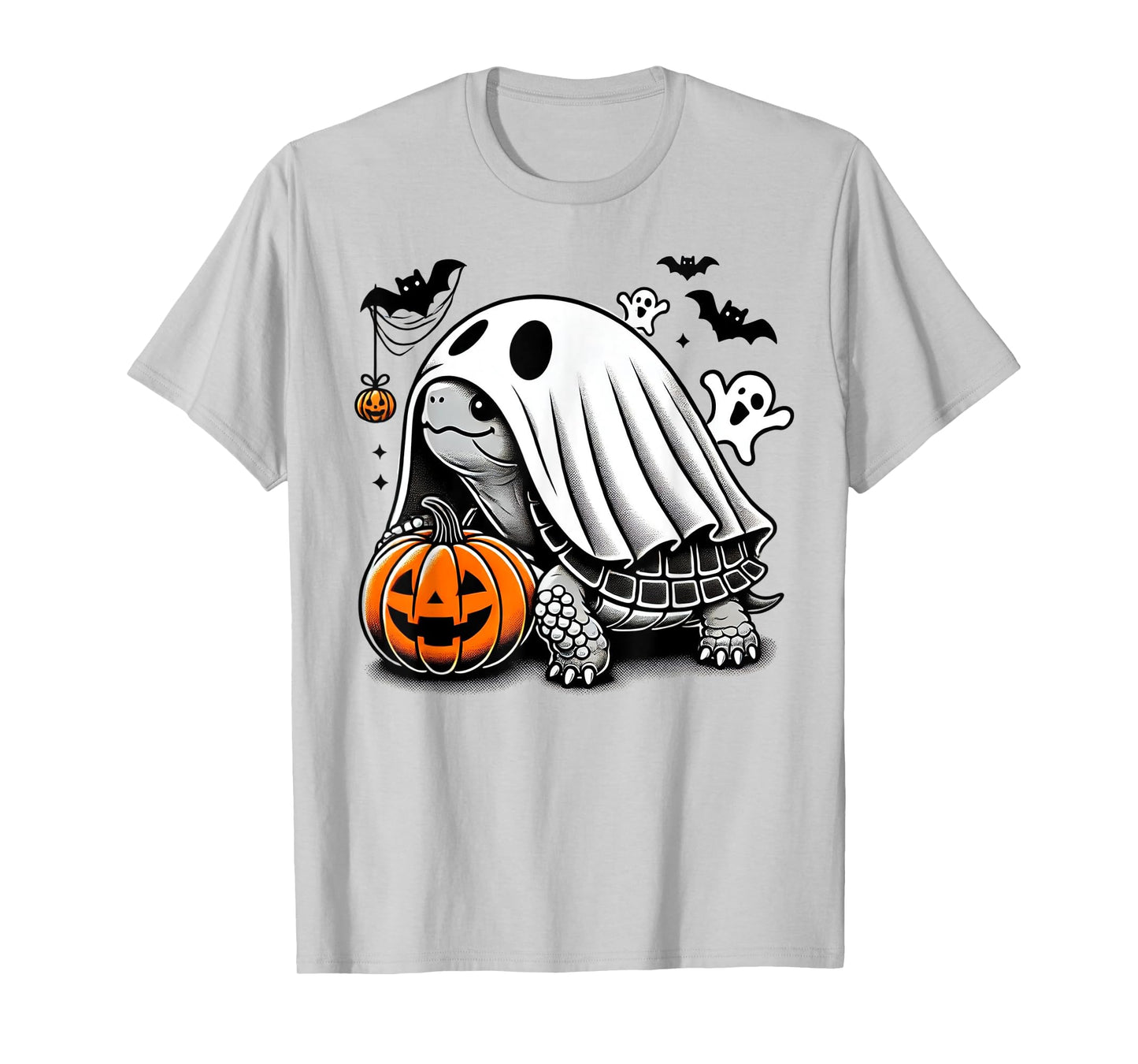 Halloween Turtle Ghost Pumpkin Costume Terrapin Tortoise T-Shirt