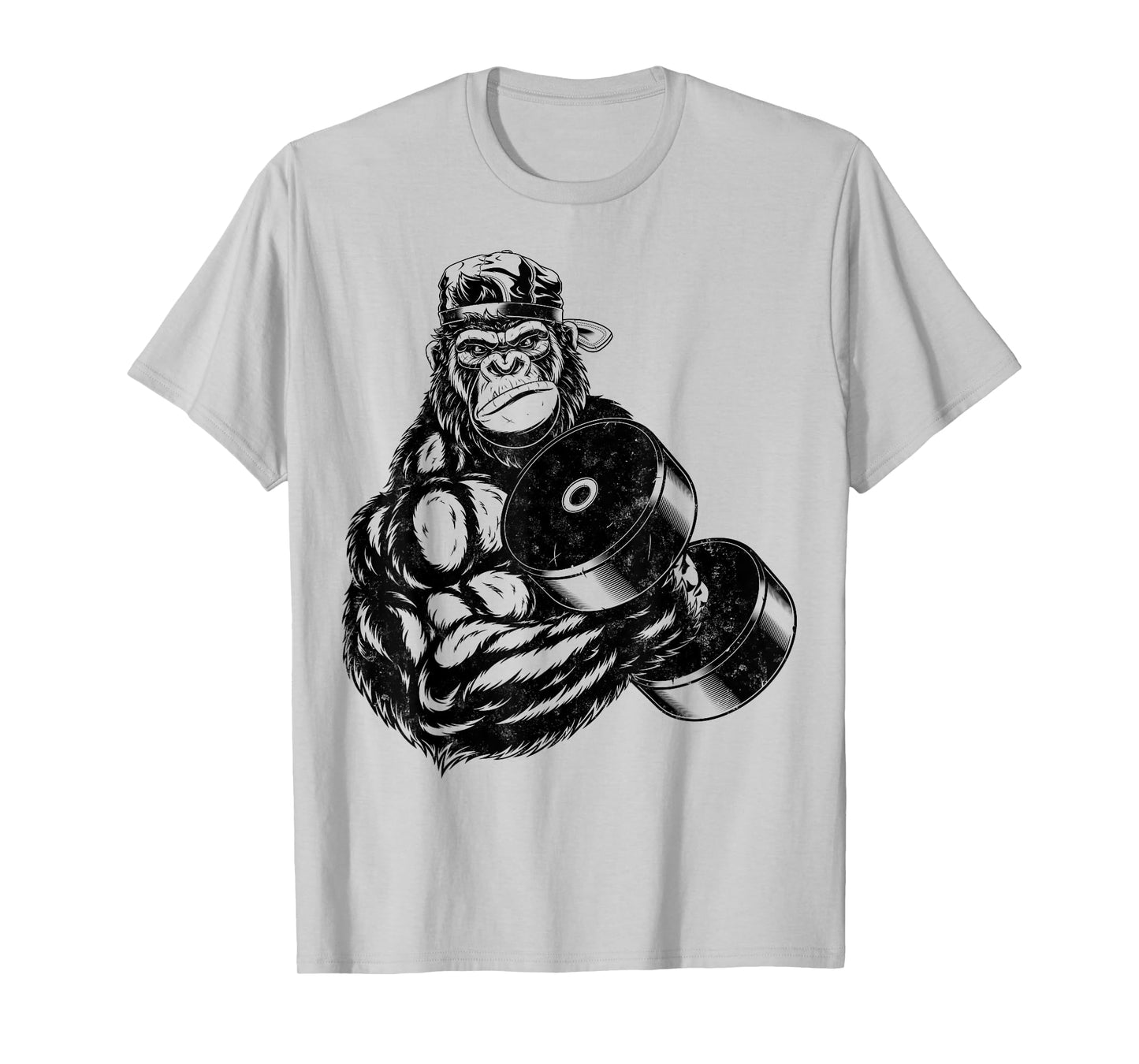 Gorilla Bodybuilder Gym Weightlifting Tee Workout Motivation T-Shirt