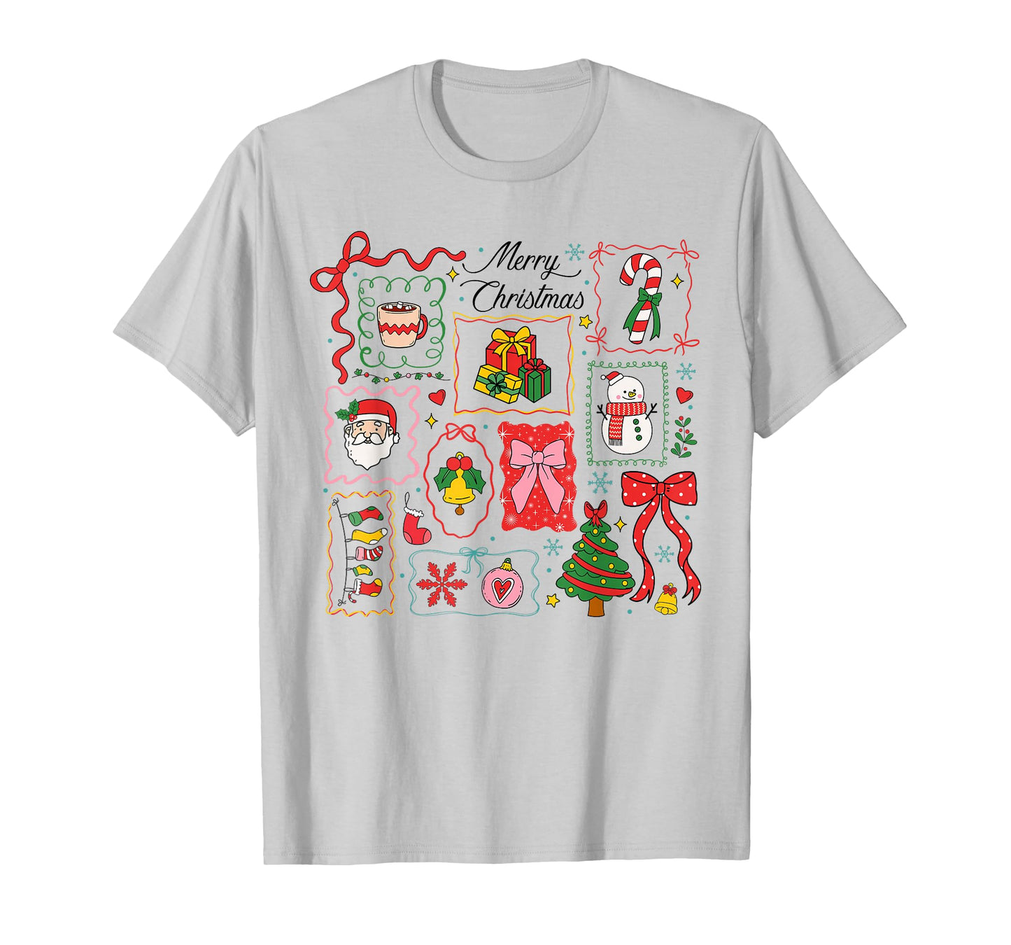 Merry Christmas Santa Claus Holiday Tis The Season Women Kid T-Shirt