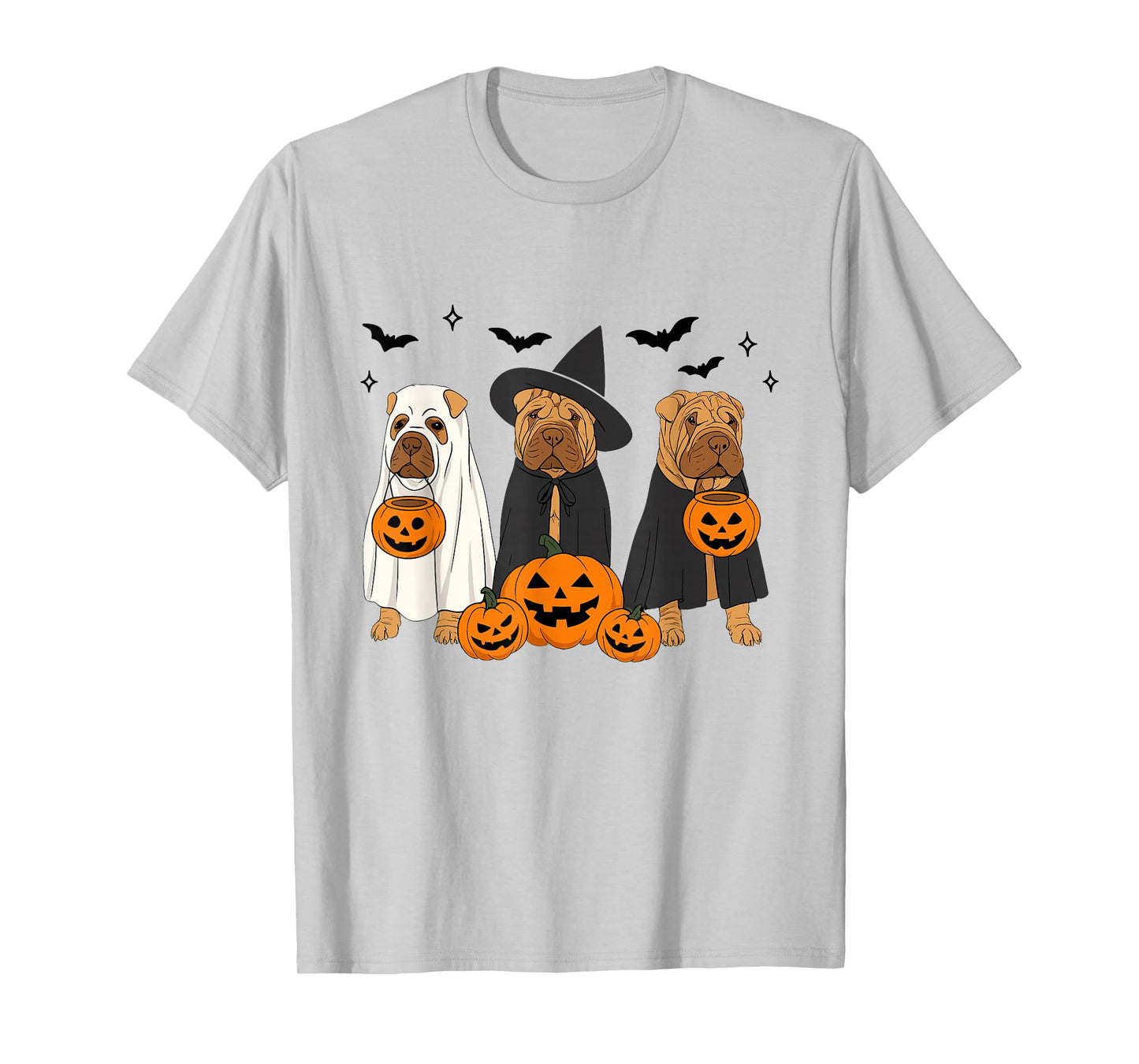 Chinese Shar-Pei Halloween Shar Pei Witch Dog Mom Dog Lover T-Shirt