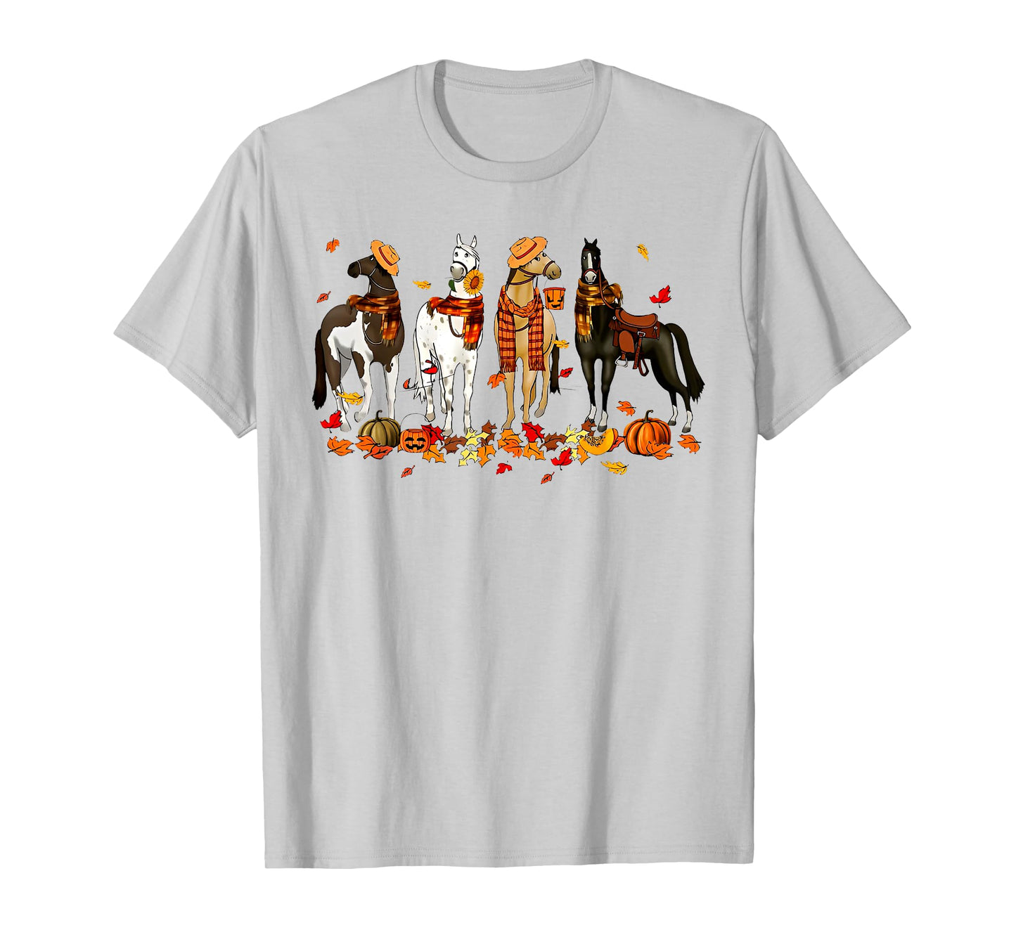 Vintage Fall Autumn Horse Spooky Season T-Shirt