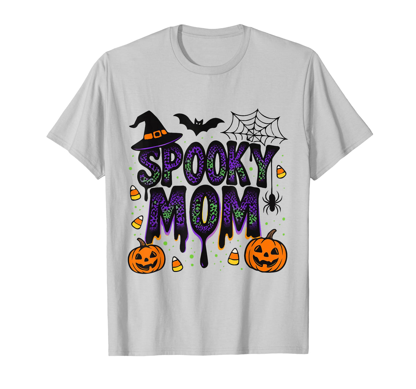 Spooky Mom Halloween Women Cute Spooky Witch Mom T-Shirt