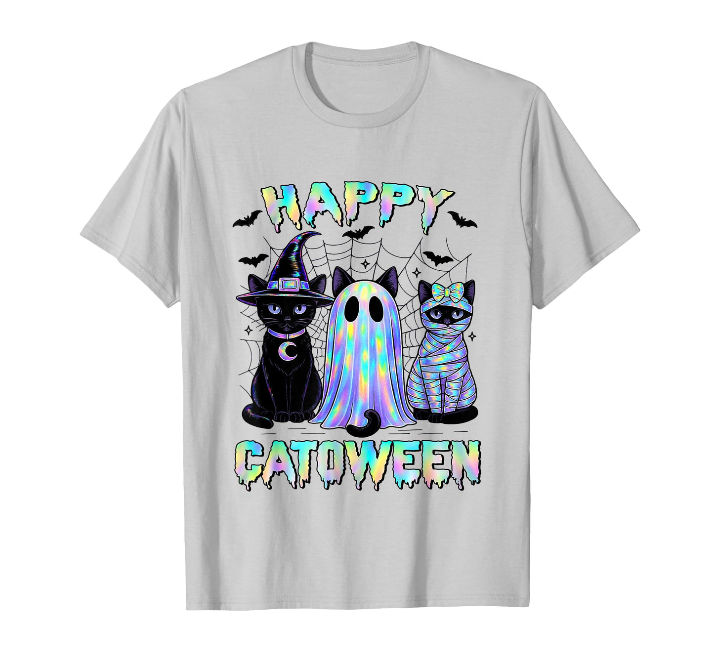 Happy Catoween Cats Halloween Spooky Holiday Cute Kitten Cat T-Shirt