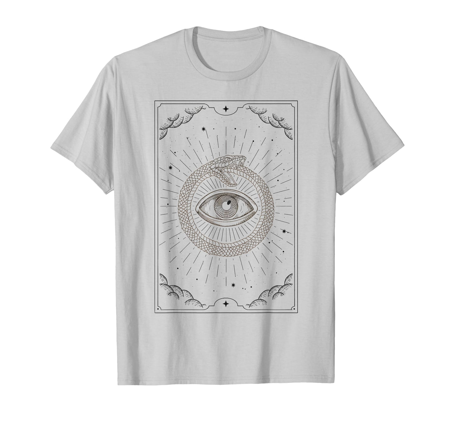 Circle of Snakes with Eyes Inside in Tarot Card T-Shirt