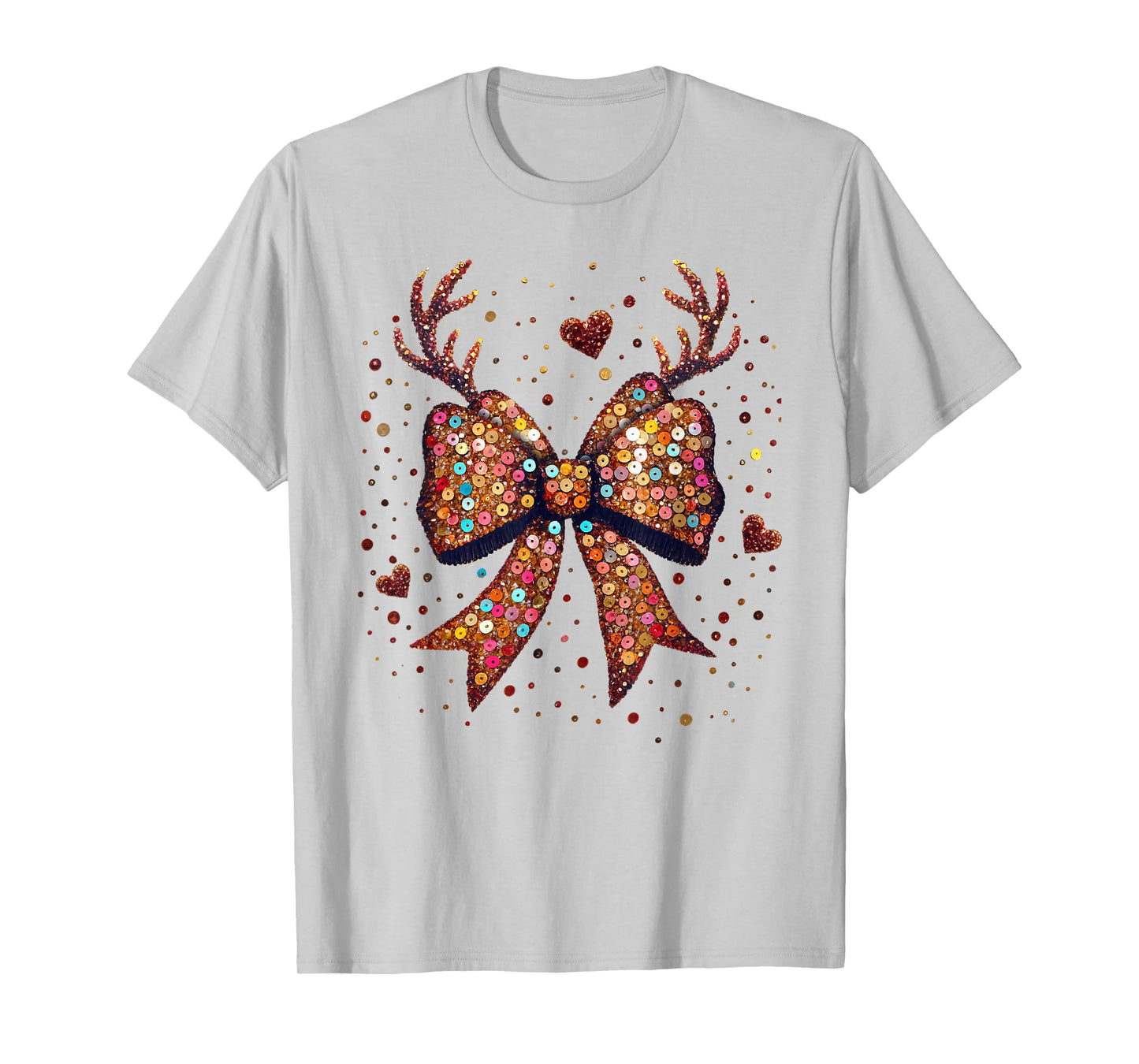 Merry Christmas Reindeer Coquette Bow Xmas Vibes Santa T-Shirt