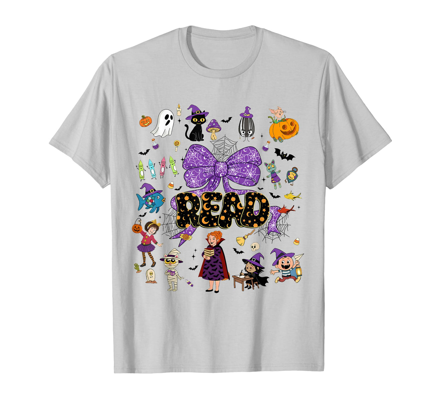 Read Children's Books,Teacher Halloween,Spooky Ghost Reading T-Shirt