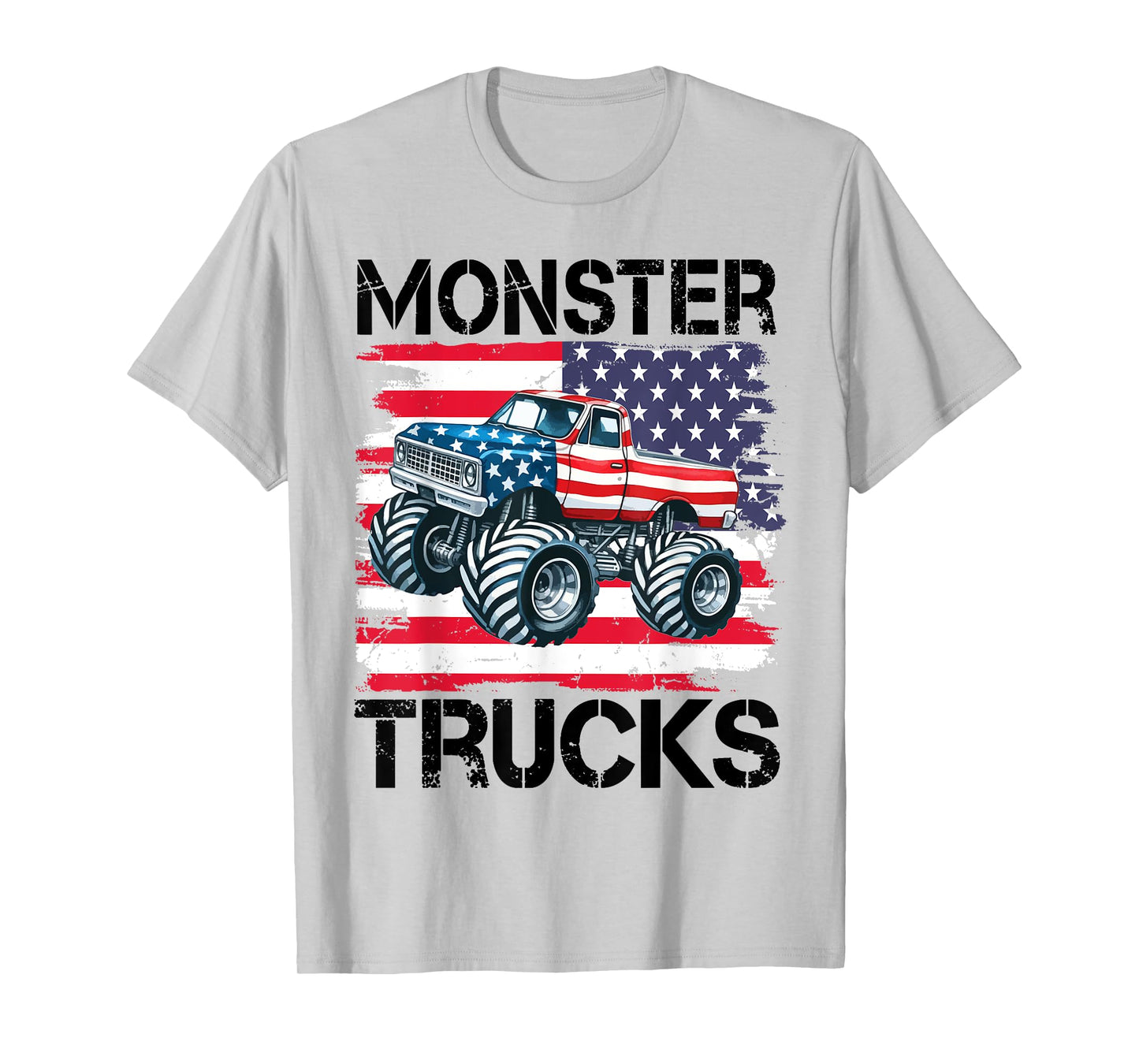 Monster Truck for Toddlers, Kids Monster Truck Retro Vintage T-Shirt