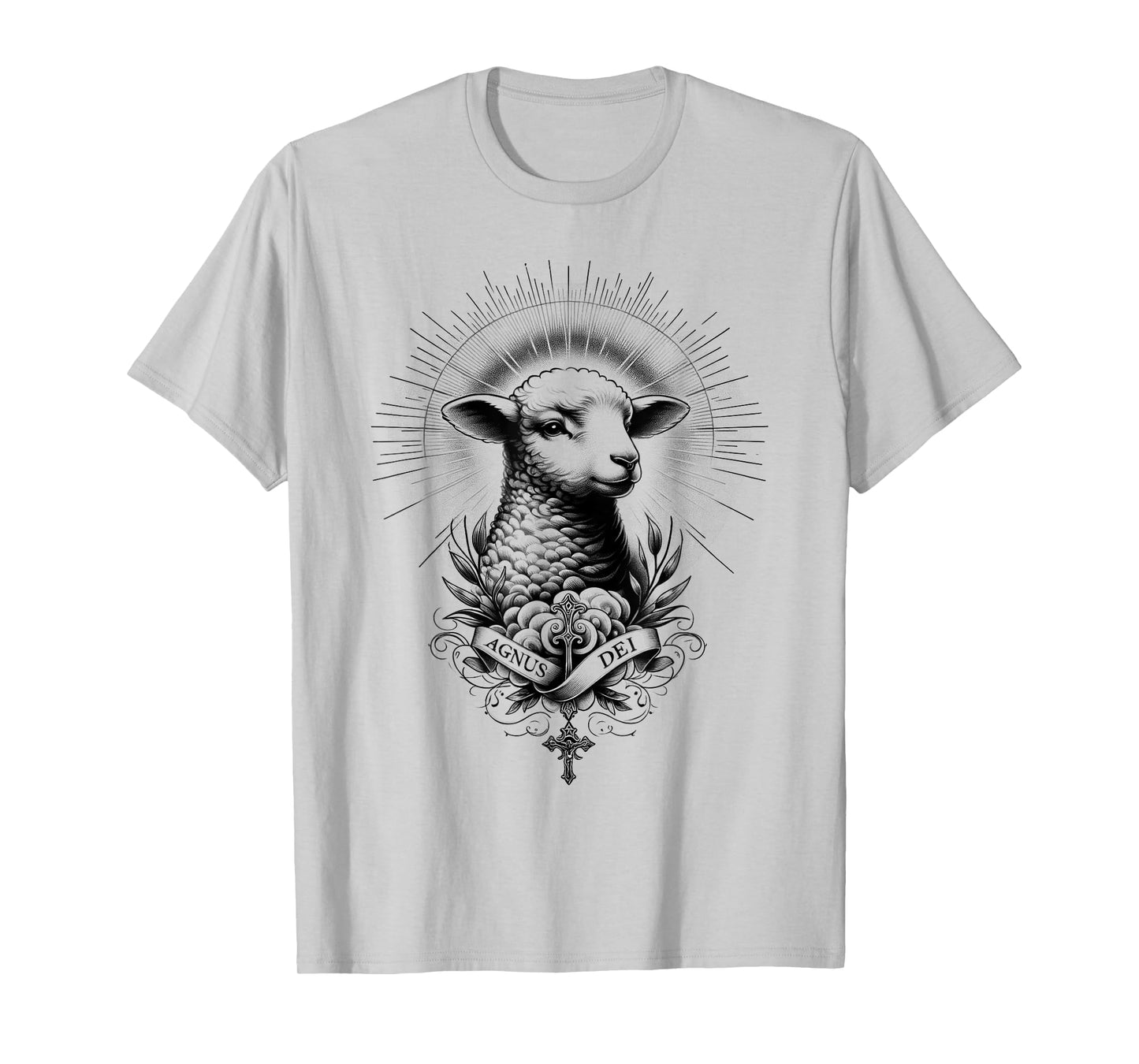 Agnus Dei Lamb God Men Women Catholic Christian Jesus Tattoo T-Shirt