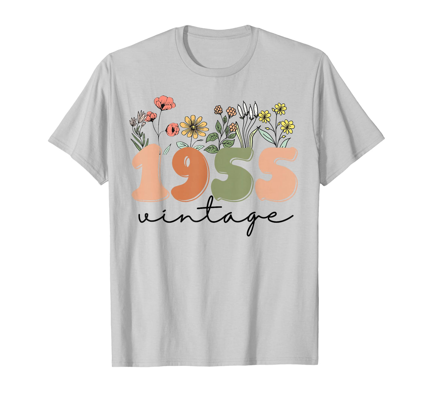70 Years Old Vintage 1955 70th Birthday Tee Wildflower Women T-Shirt