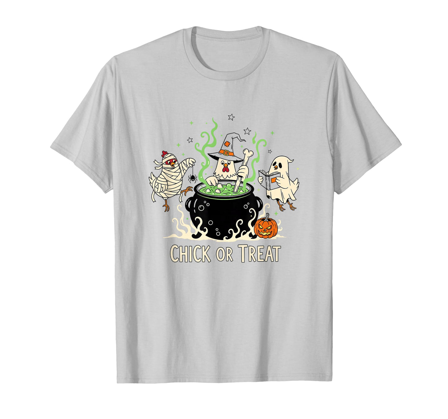 Chick or Treat Funny Chicken Witch Halloween Costume T-Shirt