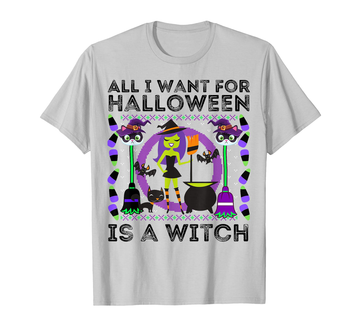 Halloween Costume Ugly Xmas Sweater Funny Fall October Witch T-Shirt