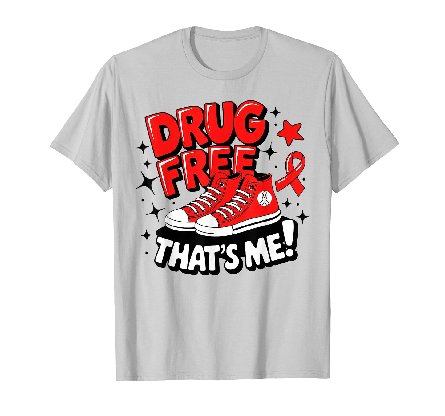 Groovy Dru.g Free Red Ribbon Week That's Me Awareness Chucks T-Shirt