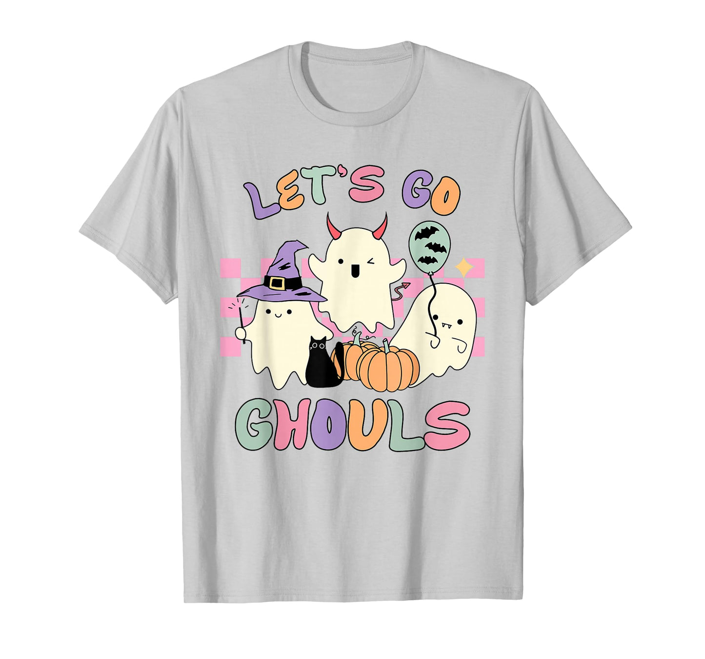 Let's Go Ghouls Halloween Cute Ghosts T-Shirt