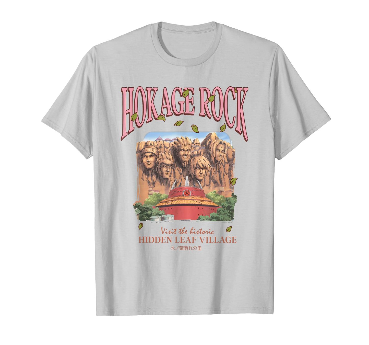 Naruto Shippuden Historic Hokage Rock Tourism Anime T-Shirt