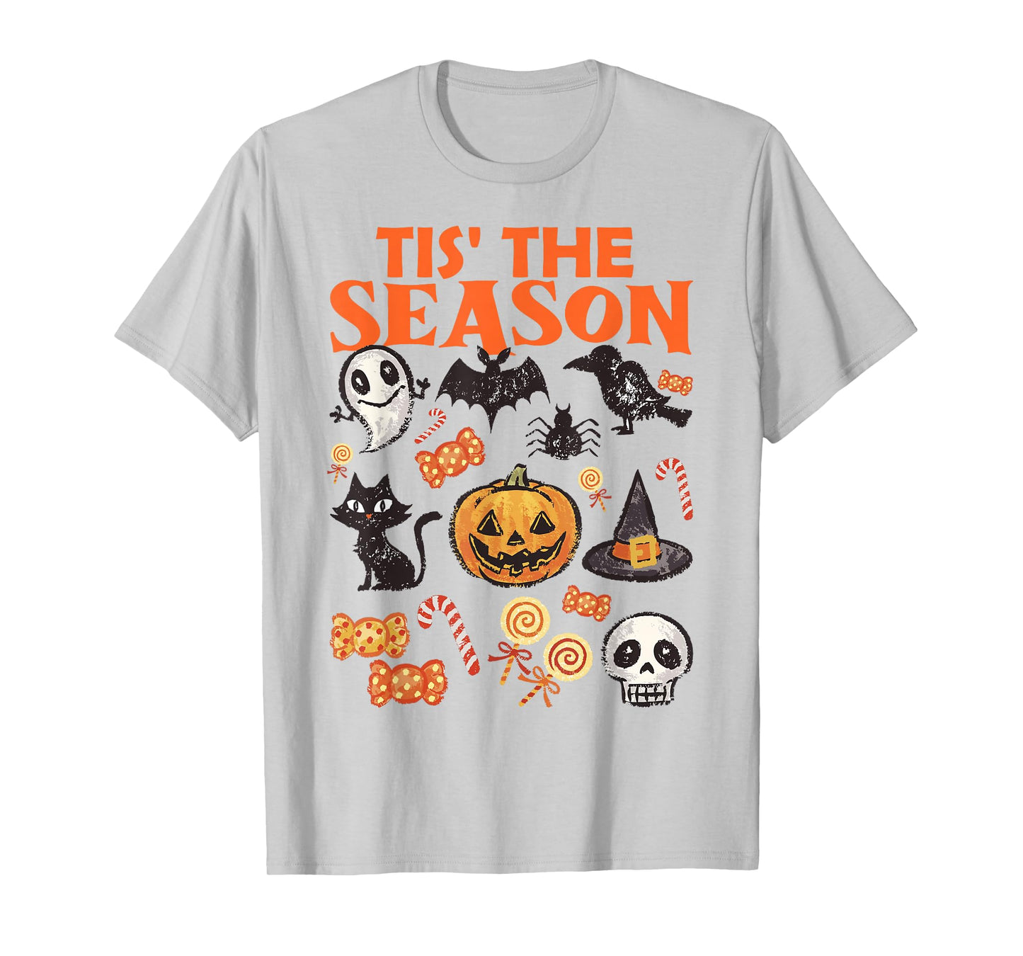 Halloween Vibes Spooky Season Pumpkin Witch Tis The Season T-Shirt